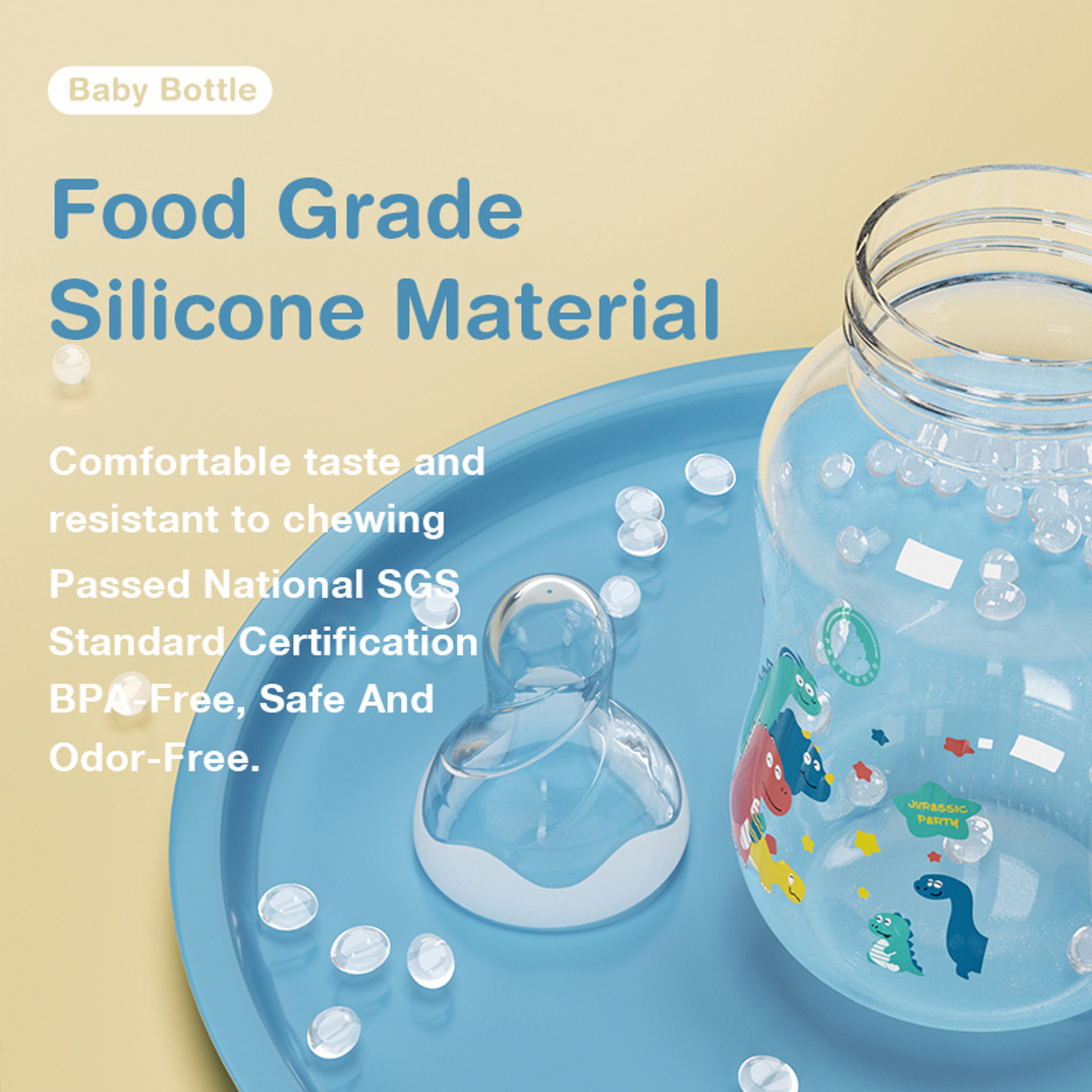 Newborn Baby Bottle With Handle Baby PP Bottle With Gravity Ball Milk Bottle Baby Feeding Supplies 2