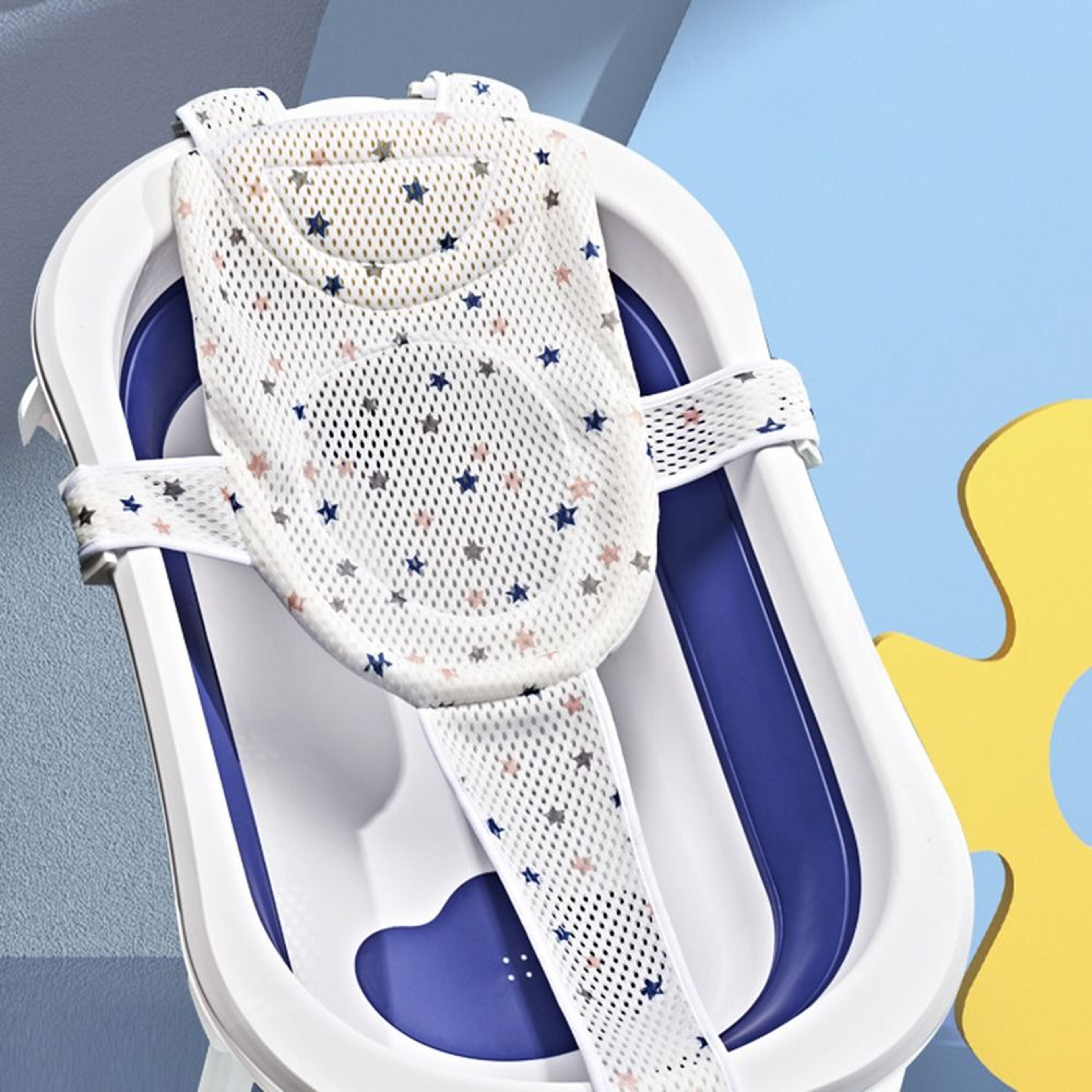 Newborn Adjustable Baby Bath Cushion Crossshaped Antislip Baby Bath Mat Bathtub Shower Cradle Bed S 0