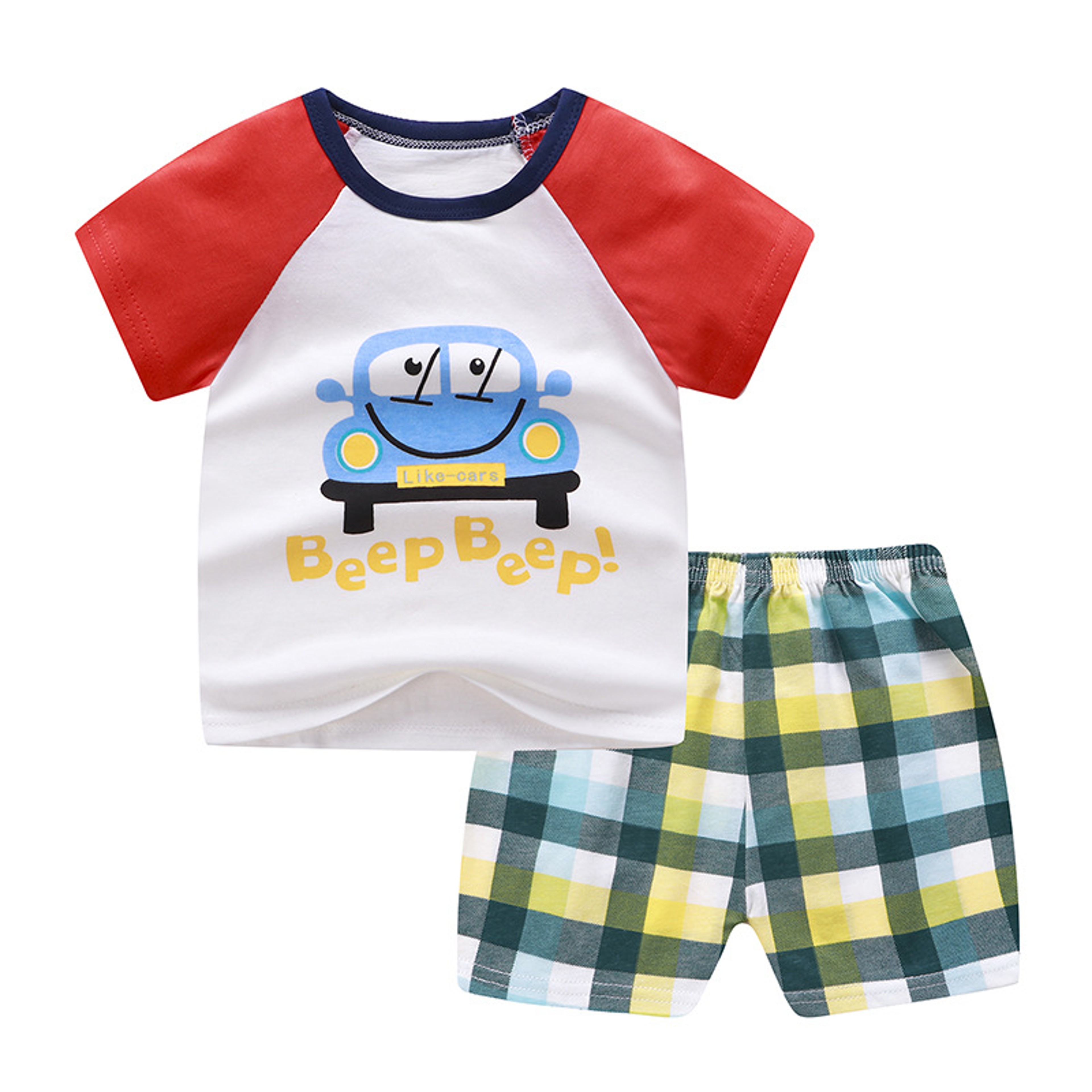 Cartoon Fashion Baby Boys Tracksuit Summer Clothing Winnie Pooh Short Sleeve Tshirt And Shorts Set 2