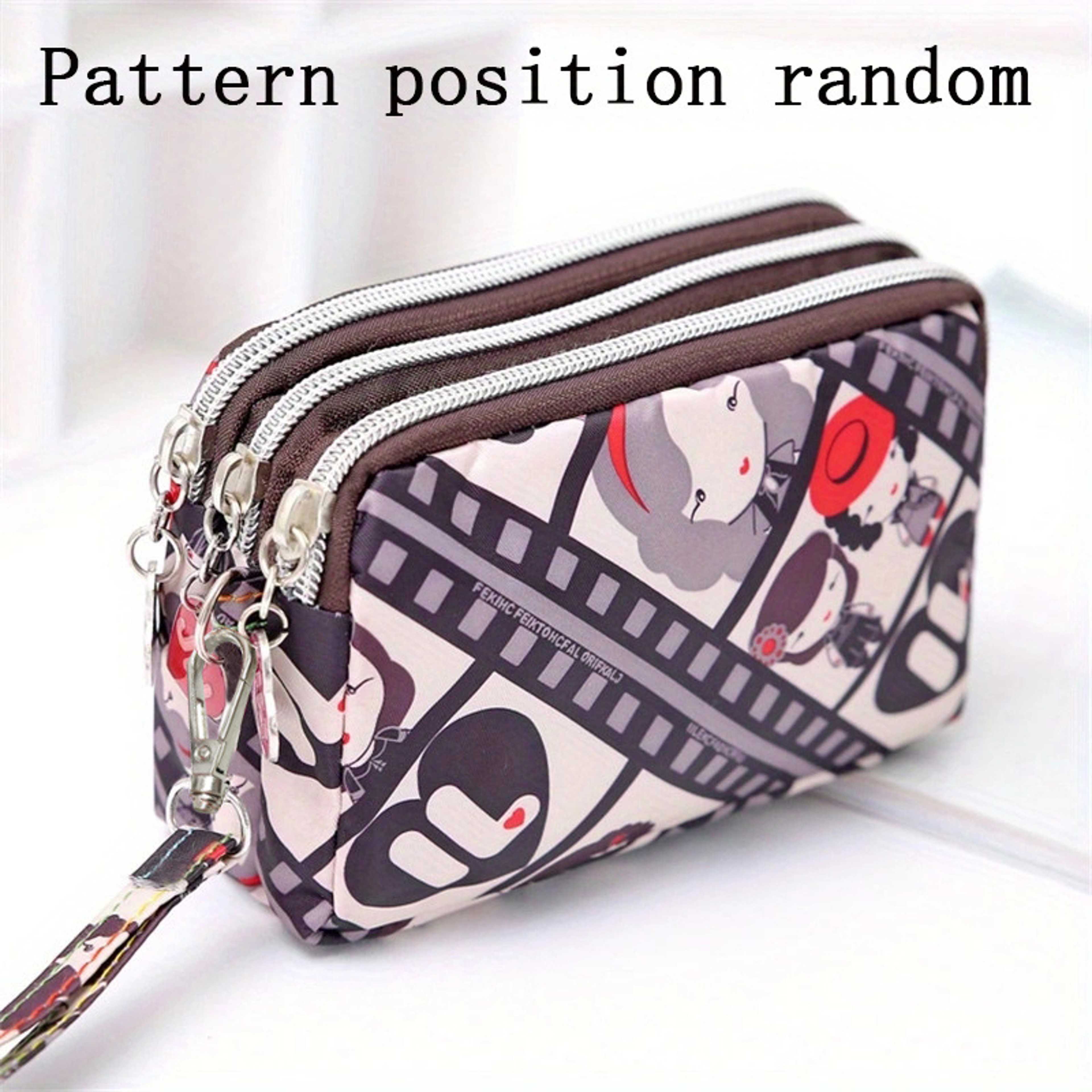 Women's handbag, Thickened three-layer long, Wrist mobile phone bag, Cute washable cloth, zipper pocket purse – view 9