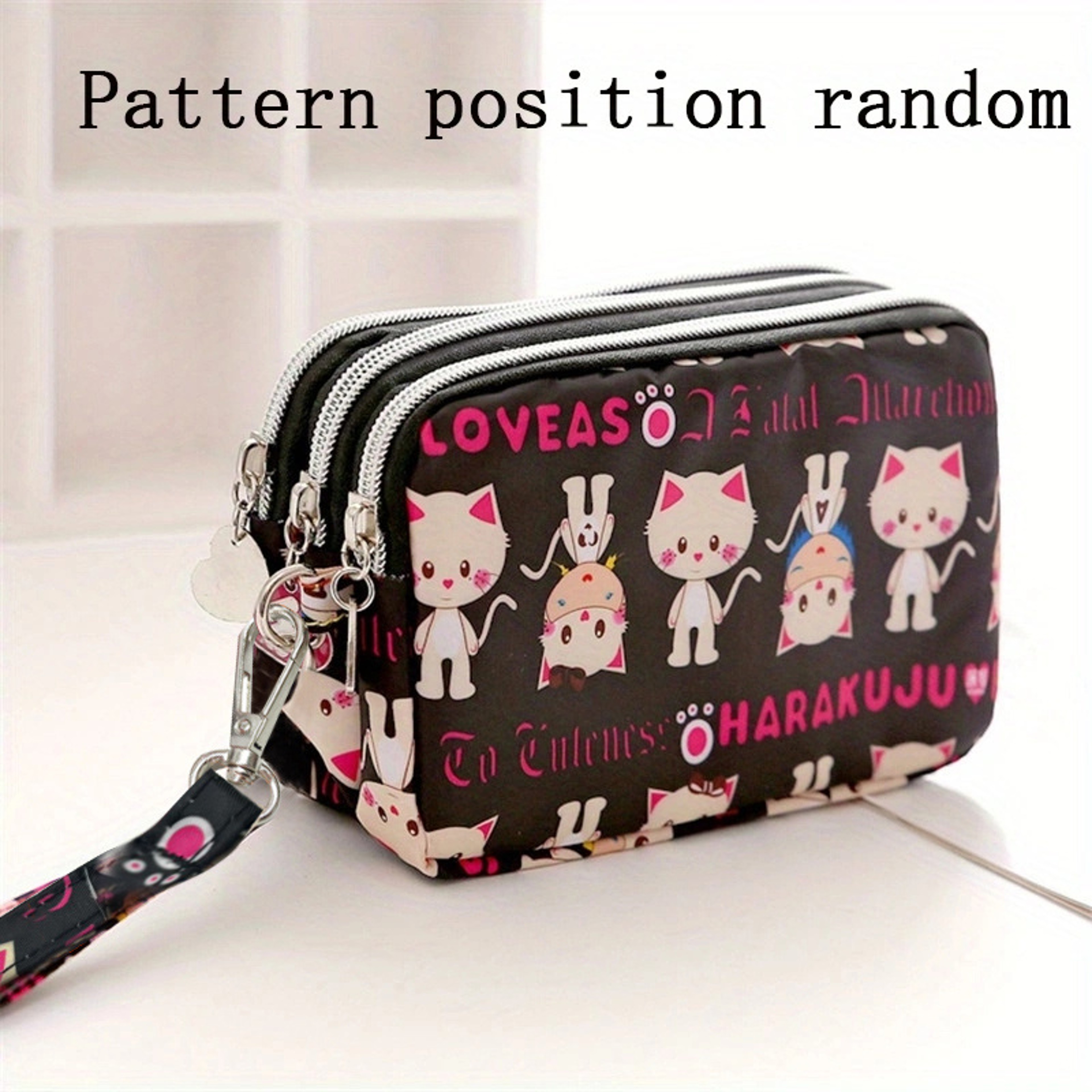 Women's handbag, Thickened three-layer long, Wrist mobile phone bag, Cute washable cloth, zipper pocket purse – view 11