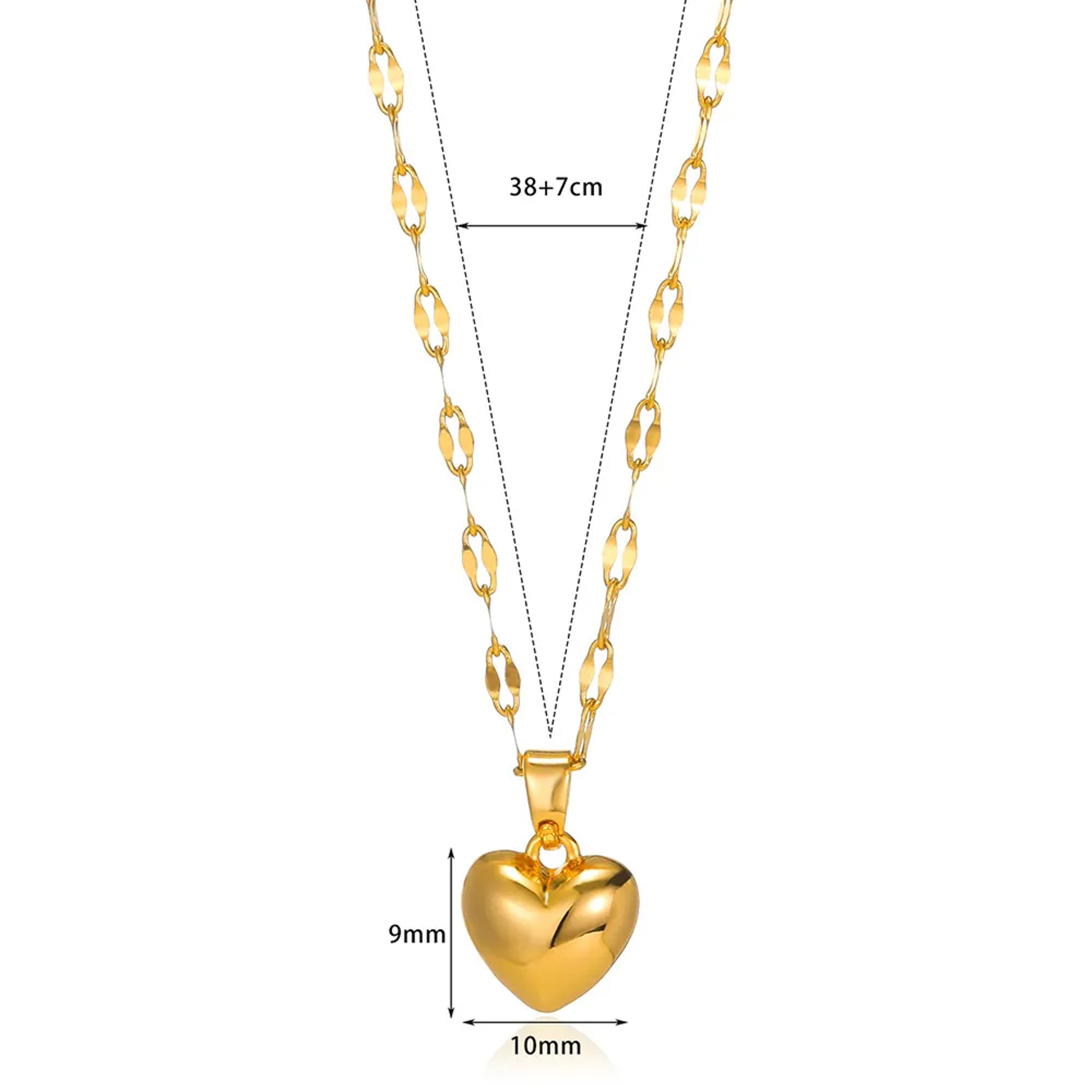 New Trendy Lip Chain, Stainless Steel Love Heart, Pendant Necklace Jewelry, Necklace For Women, Free Shipping – view 6