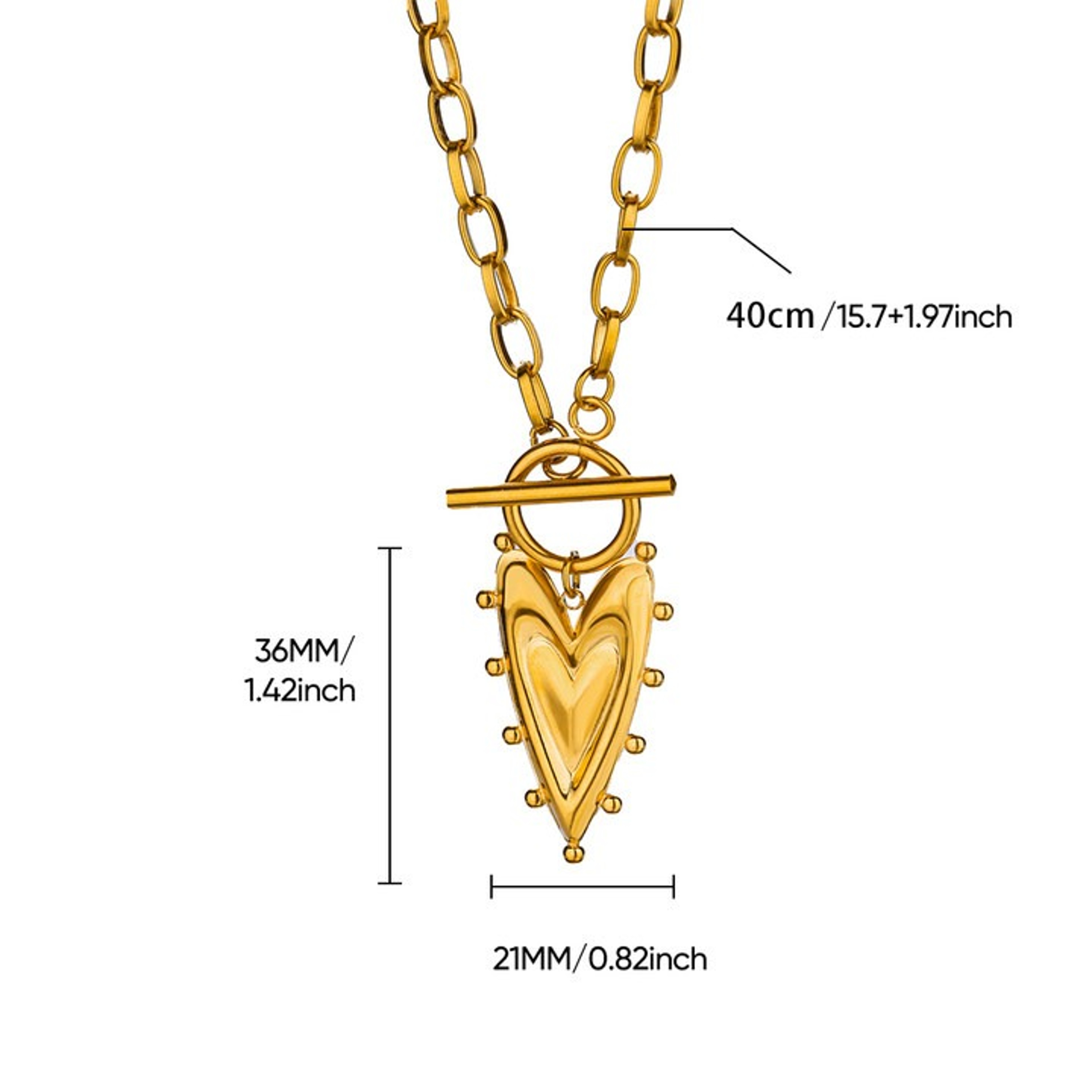 New Trendy Lip Chain, Stainless Steel Love Heart, Pendant Necklace Jewelry, Necklace For Women, Free Shipping – view 15