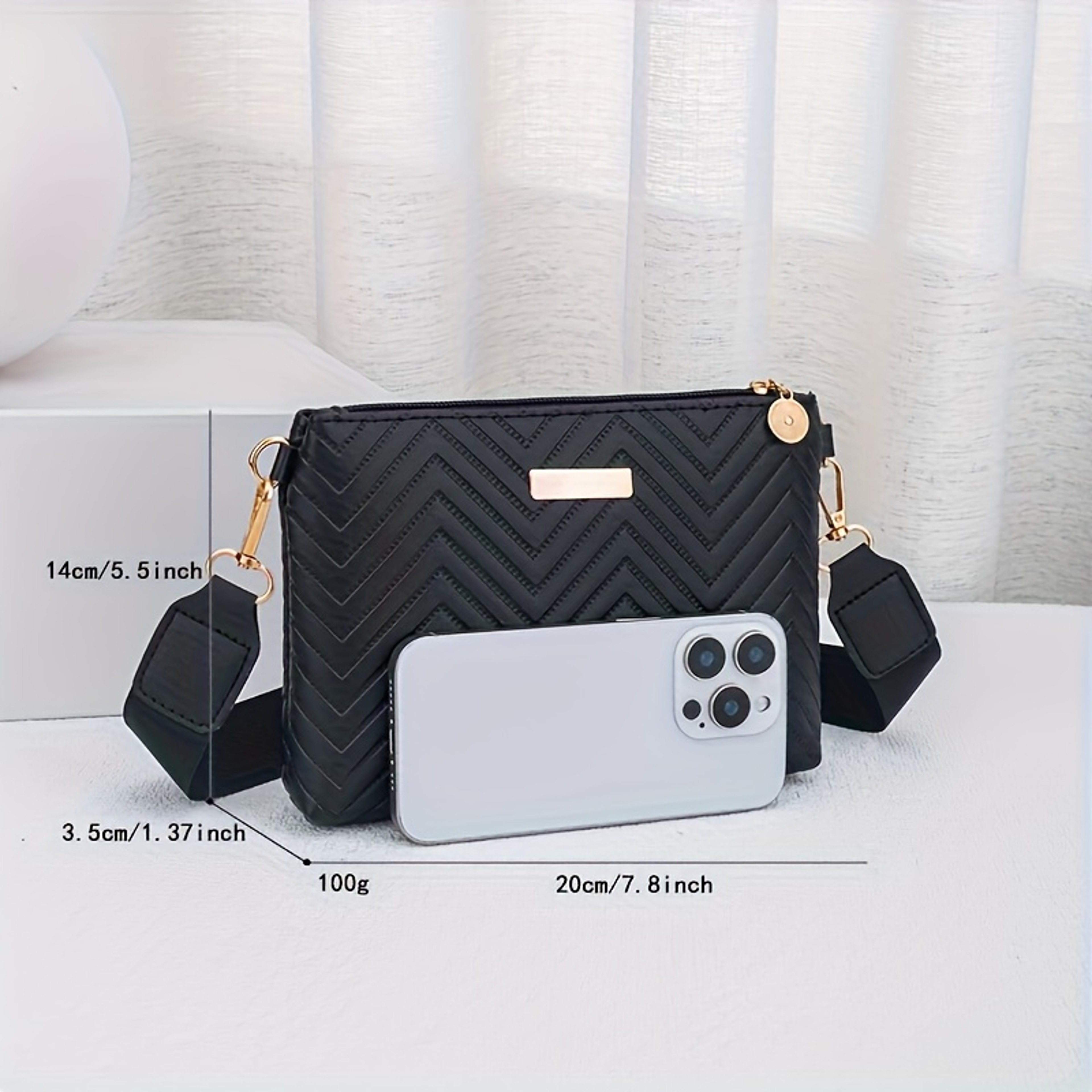Solid Color Chain Crossbody Bag, Minimalist Small Shoulder Purse for Women, Elegant Everyday Handbag – view 4
