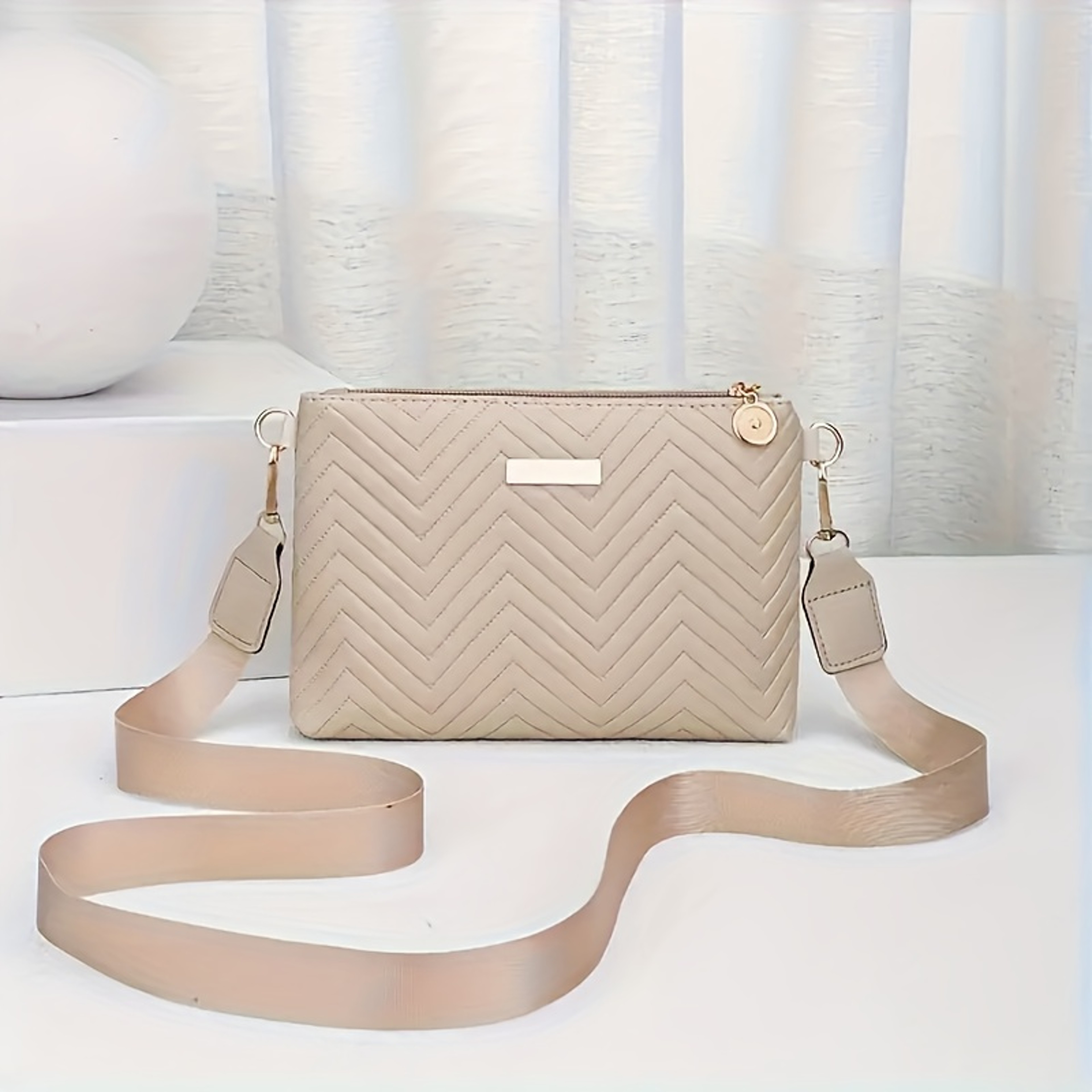 Solid Color Chain Crossbody Bag, Minimalist Small Shoulder Purse for Women, Elegant Everyday Handbag – view 7