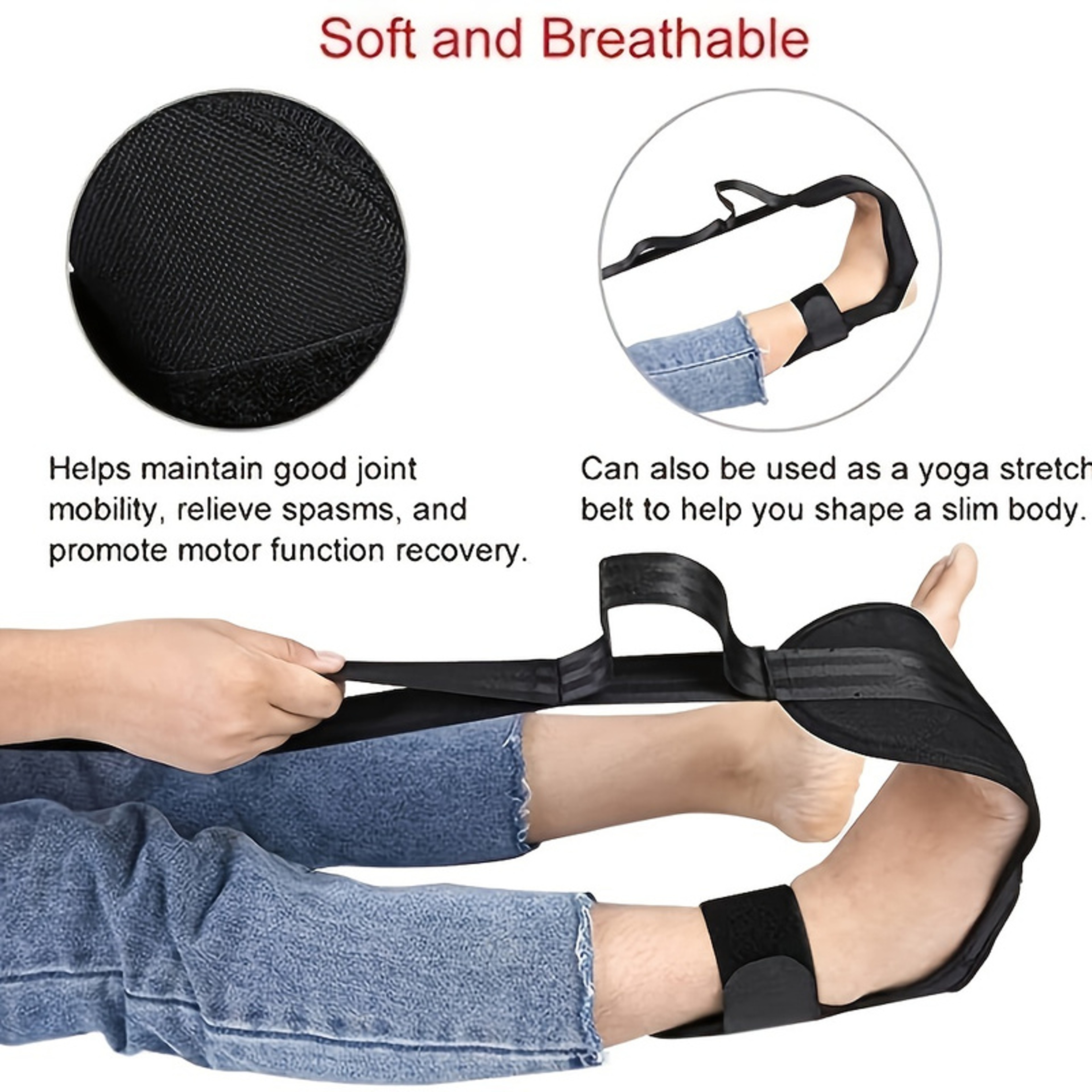 Foot Stretching Band Segmented Yoga Stretching Band Leg And Foot Training Adjustment Assisted Rehab 2