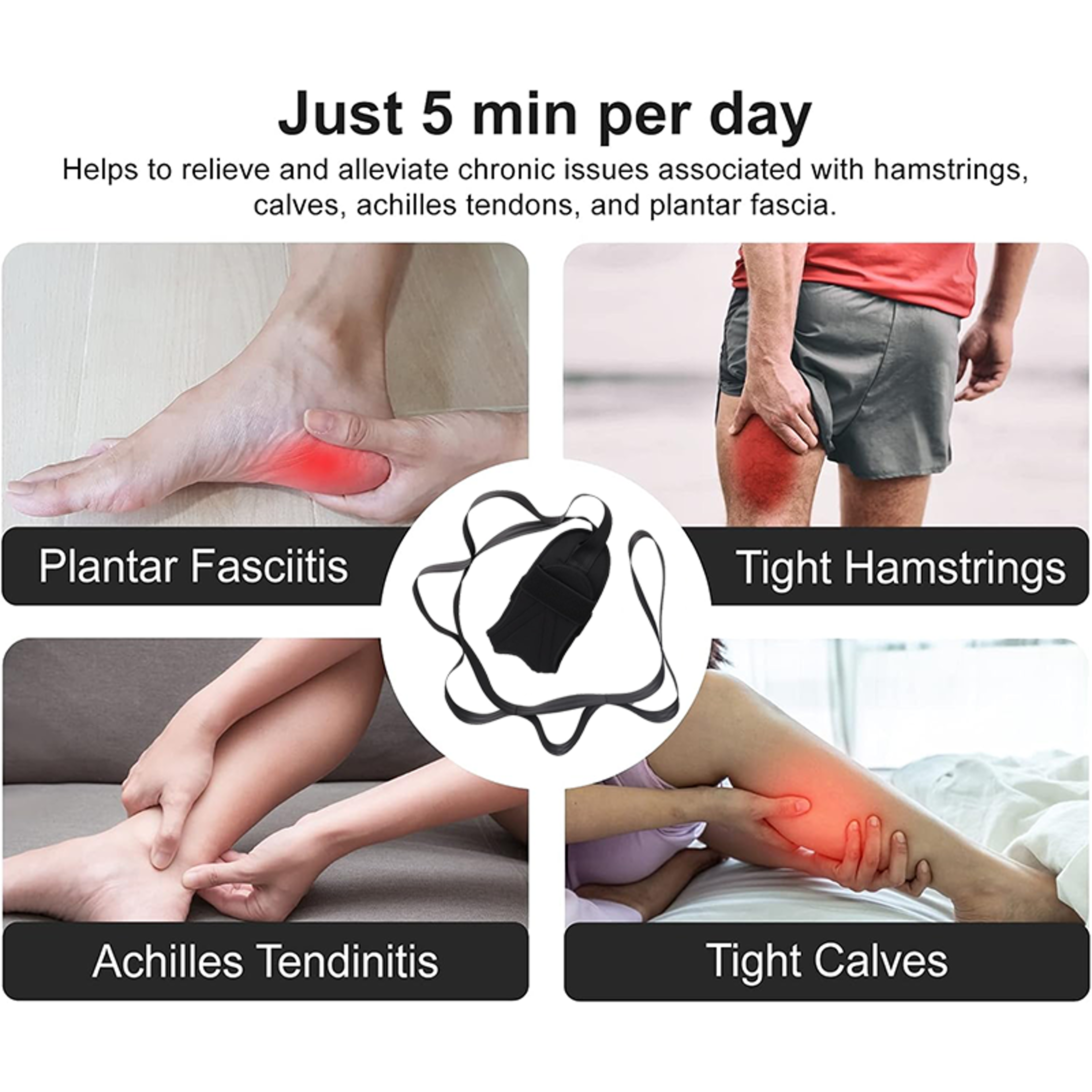 Foot Stretching Band Segmented Yoga Stretching Band Leg And Foot Training Adjustment Assisted Rehab 3