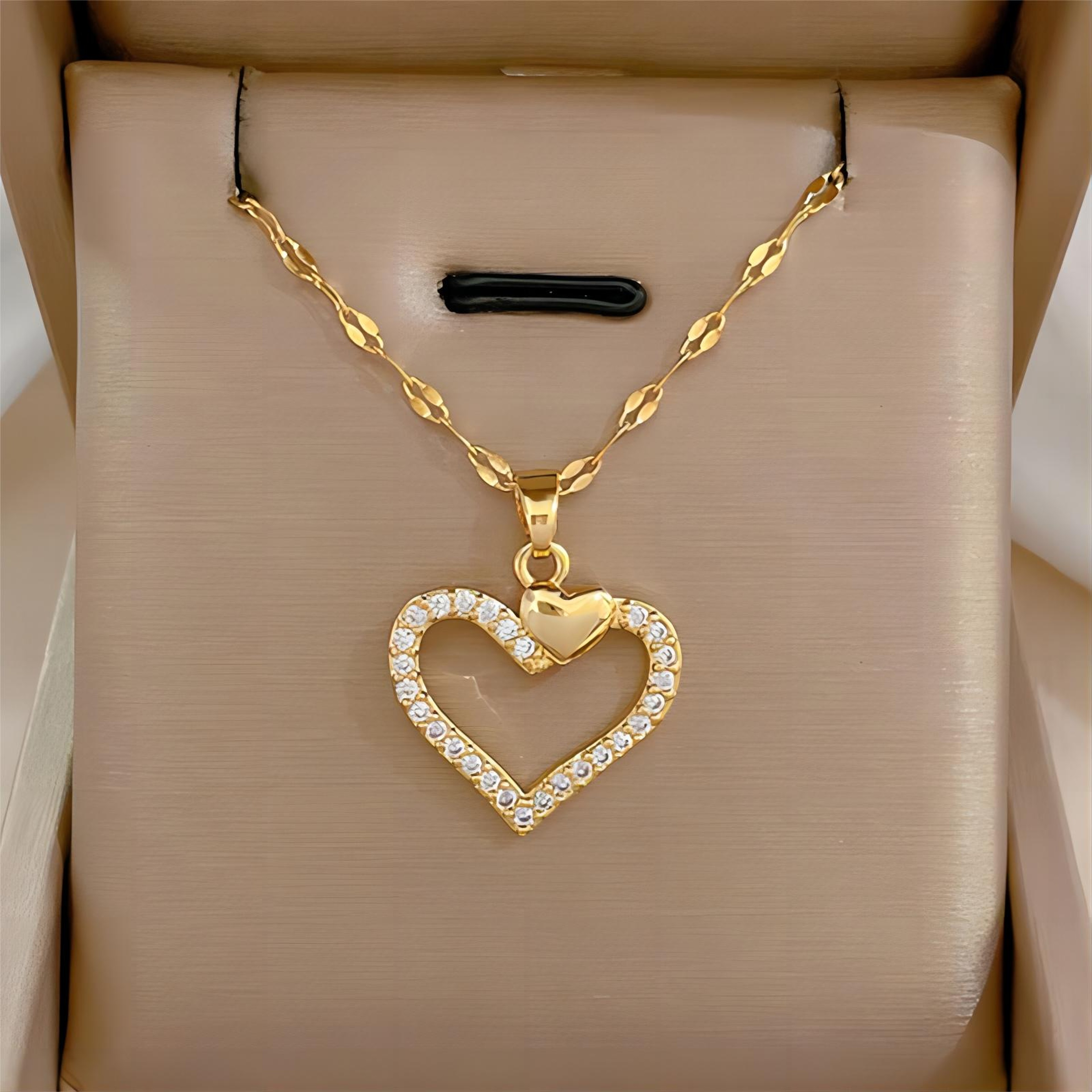 Necklaces For Women, Trendy Heart, Girls Love Gold Color, Birthday Party Jewelry – view 3