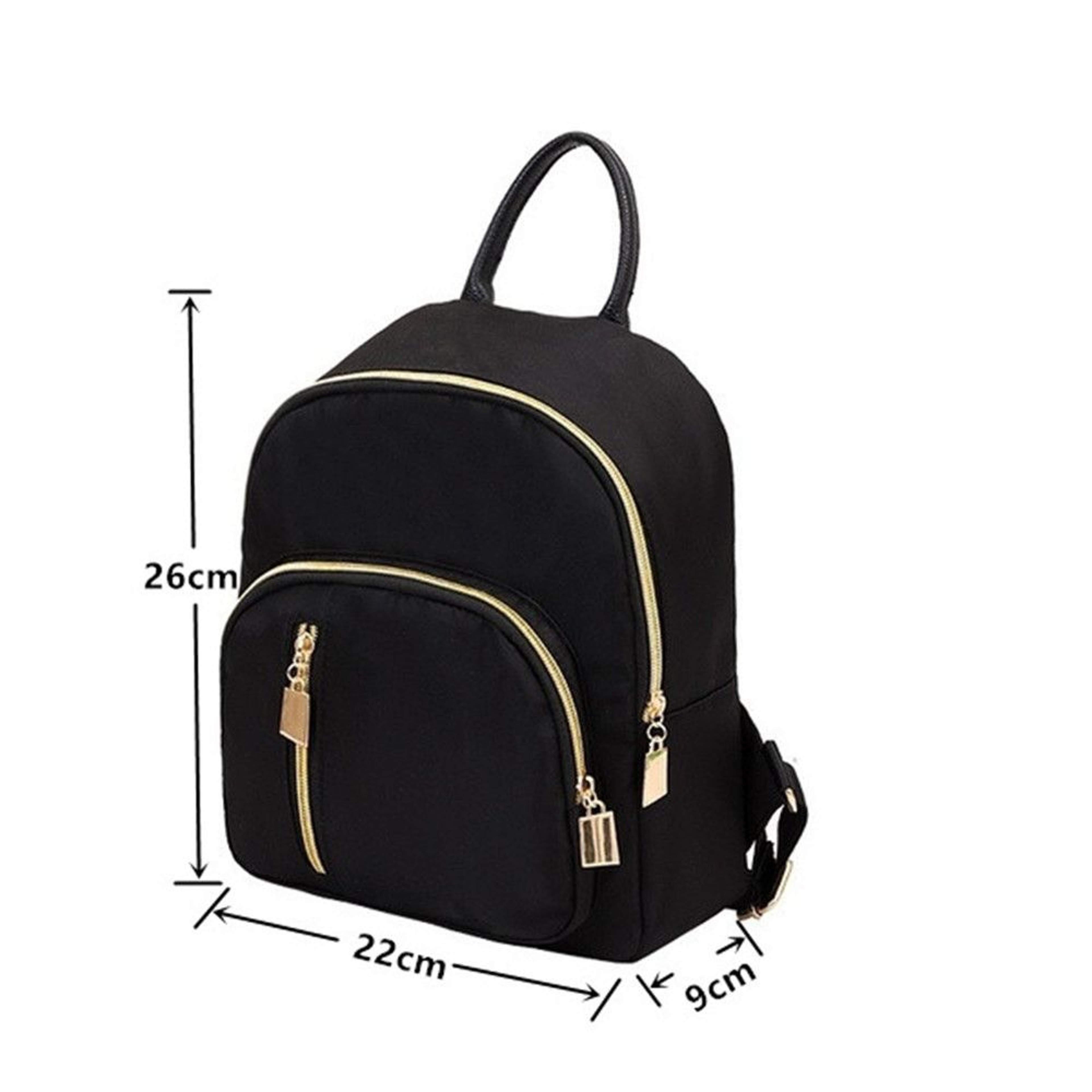 Fashion Oxford Mini Backpack Womens Multi Function Daypack Cute Travel Purse Black Shoulder Bag For 4