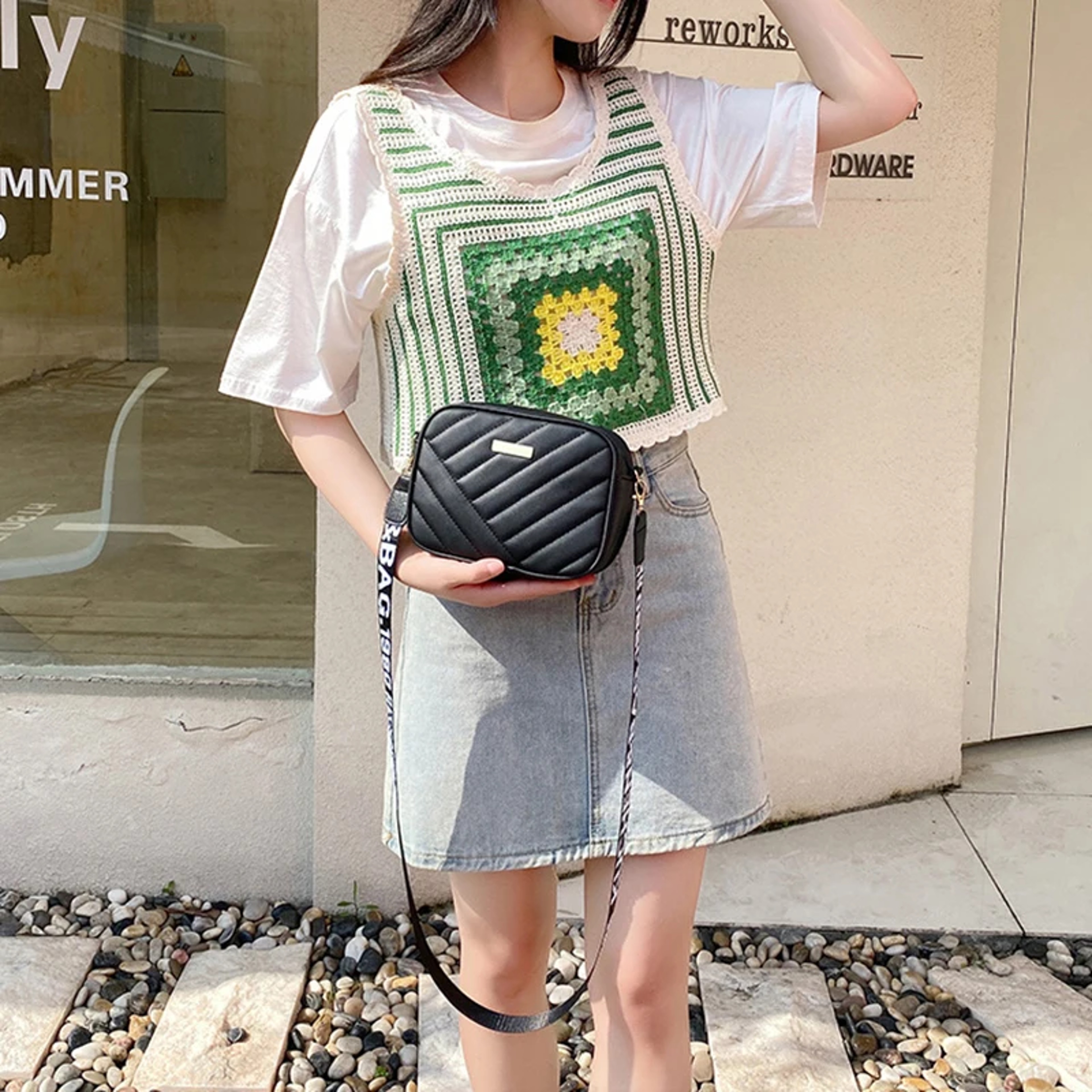 Leather Messenger Bag for Women, Fashion Small Crossbody Purse, Luxury Designer Zipper Handbag, Stylish Travel Should – view 5