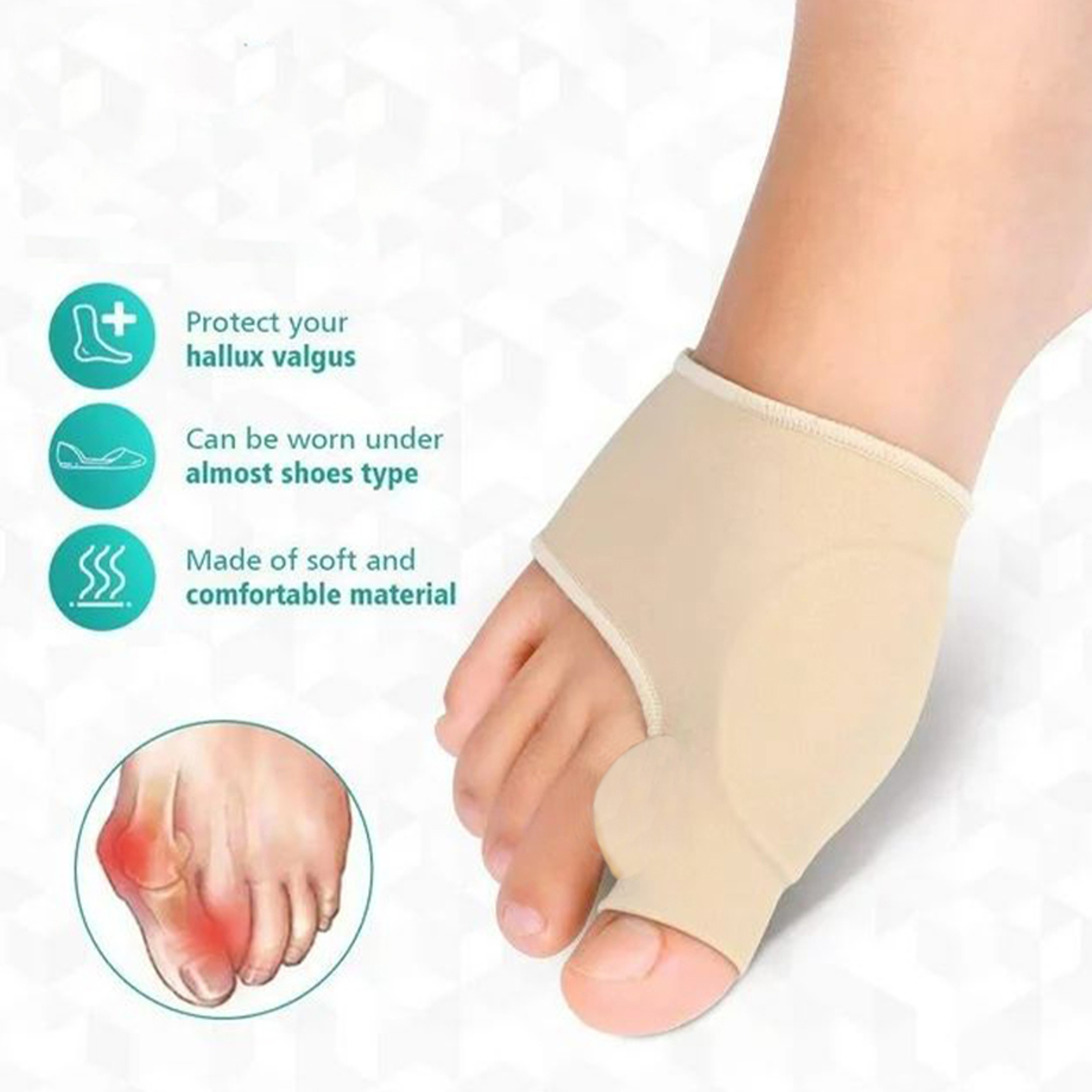 Bunion Corrector, Toes Corrector, Protector Bunion Sleeve, Big Toe Separator, Regulator Sock, Straighteners, Feet Care – view 2