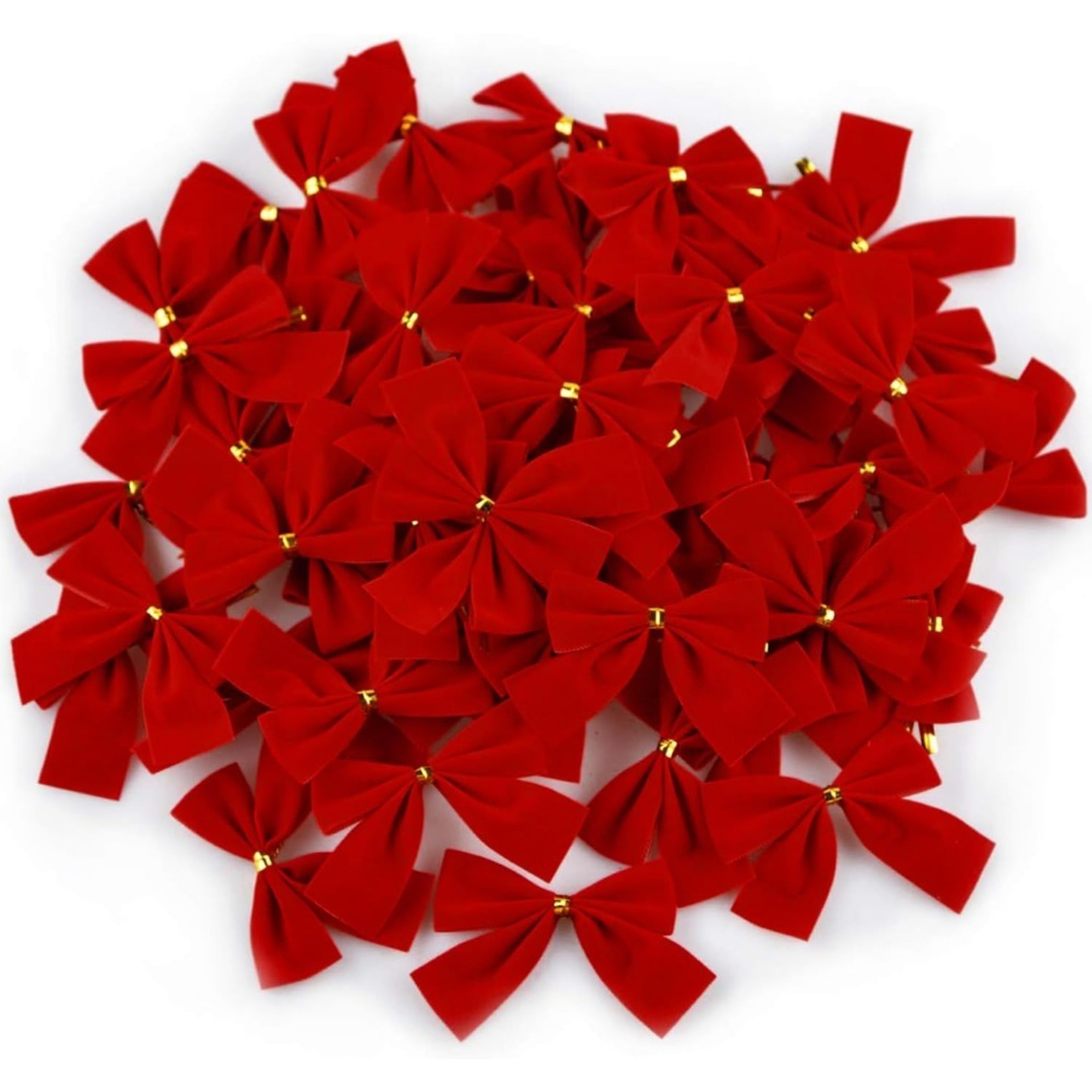 Red Gold Mini Xmas Tree Bowknot, Christmas Bow, Wedding Decor, Home Decoration, Navidad New Year Party DIY Gift – view 1