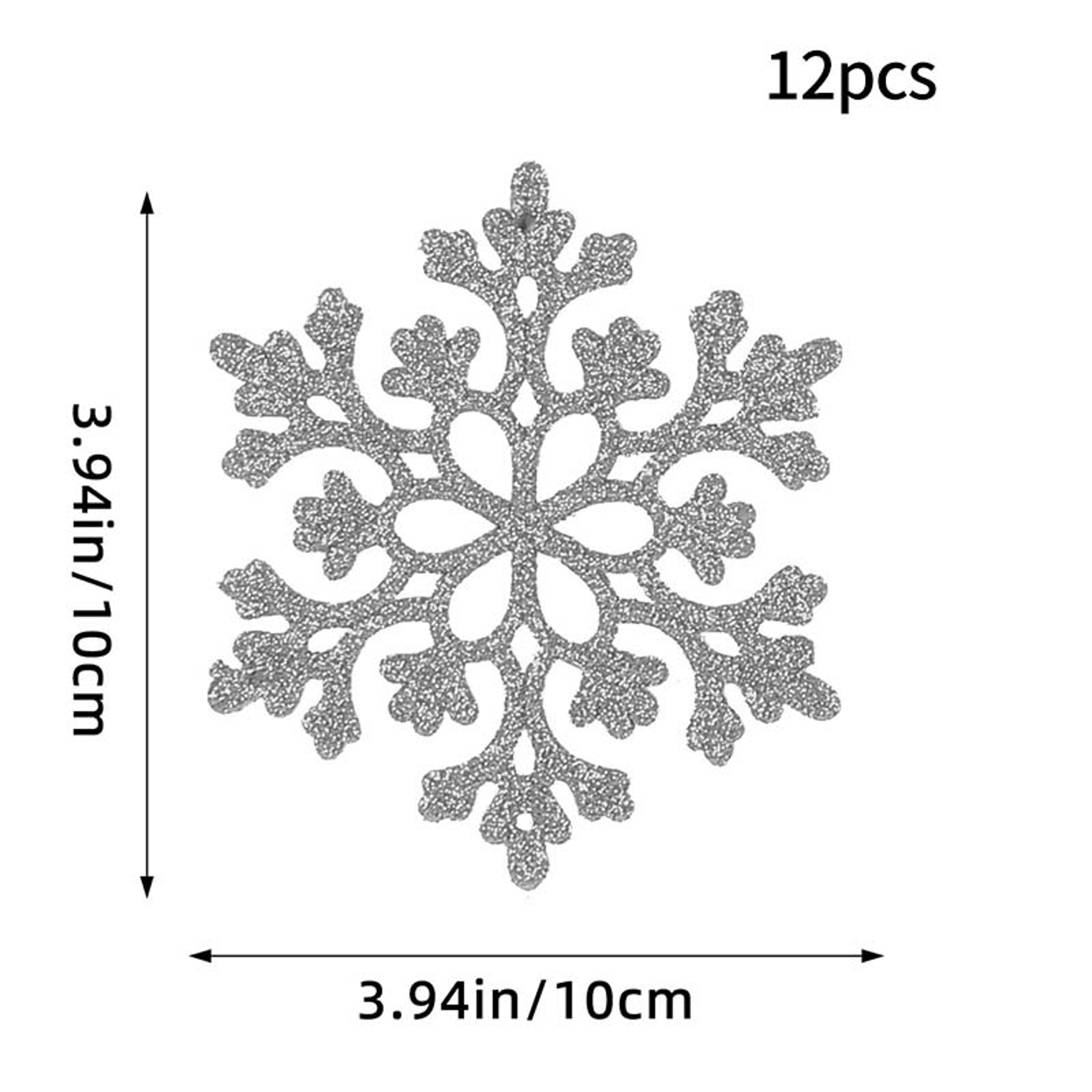 Christmas Tree Hollow Snowflake, Pink Glitter, Plastic Decorations, Pendants, New Year Party Festival Supplies – view 12