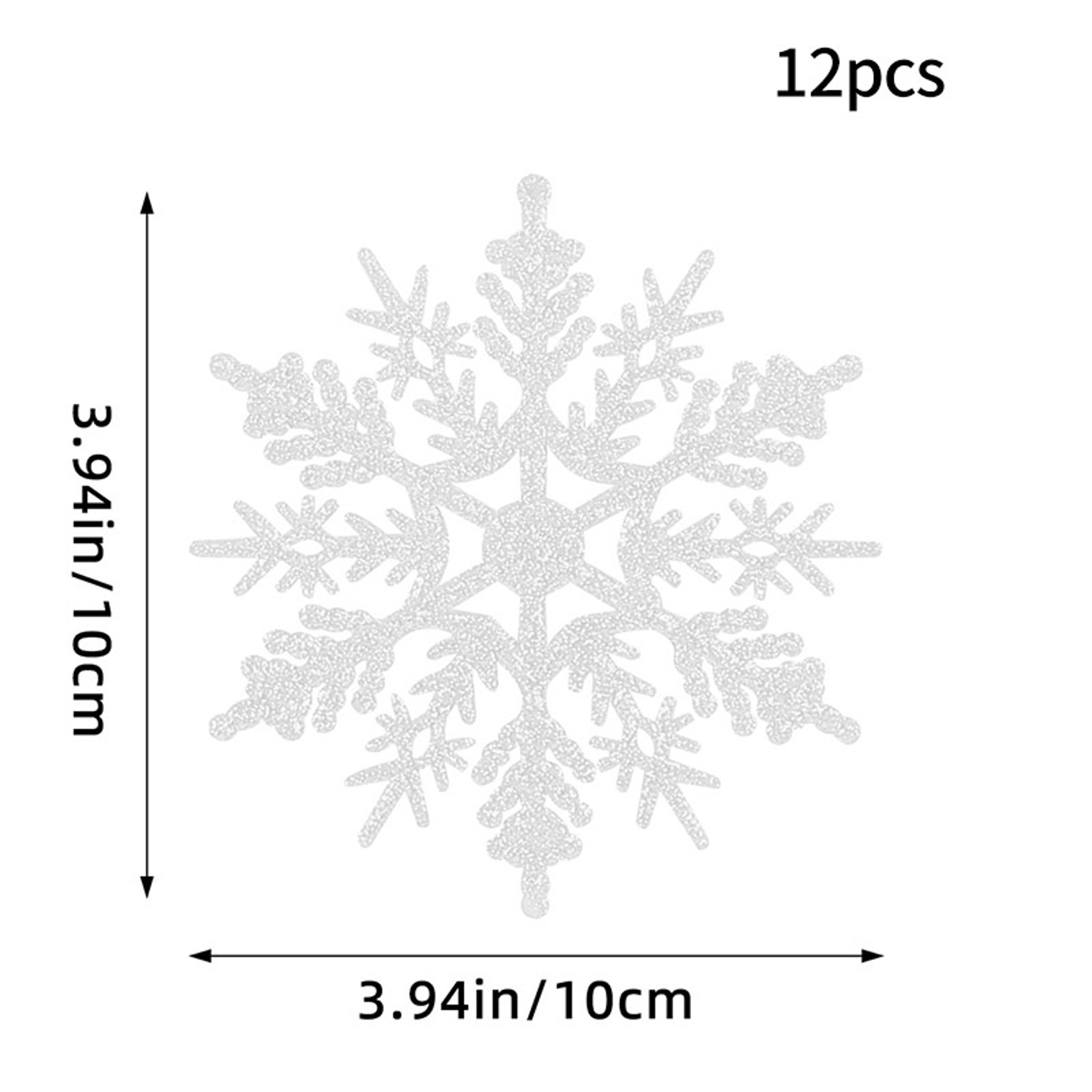 Christmas Tree Hollow Snowflake, Pink Glitter, Plastic Decorations, Pendants, New Year Party Festival Supplies – view 34