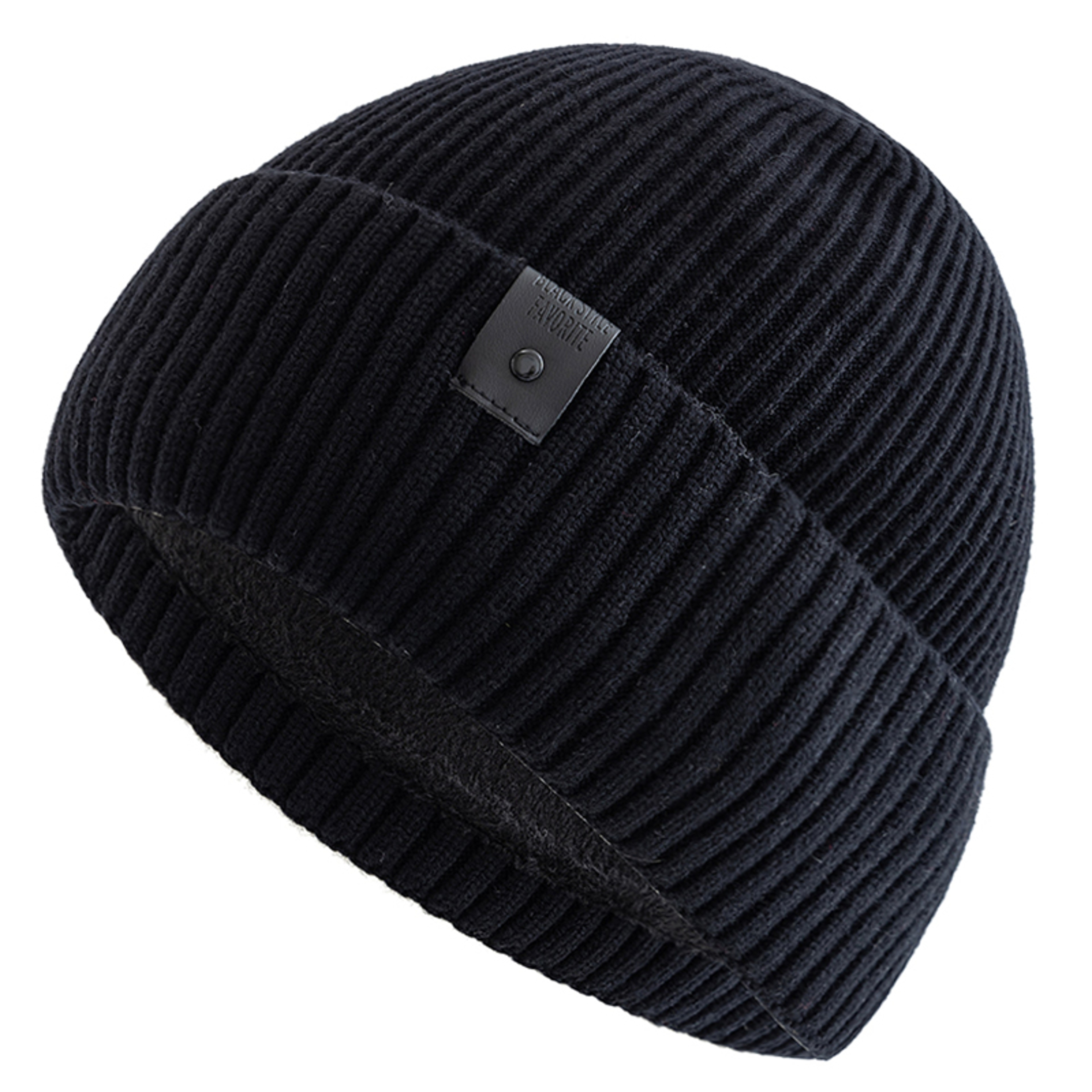 Fleece Lined Winter Hat, Unisex Soft Beanie, Thicken Warm Knitted Cap, Outdoor Sports Ski Hat, Men Women – view 9