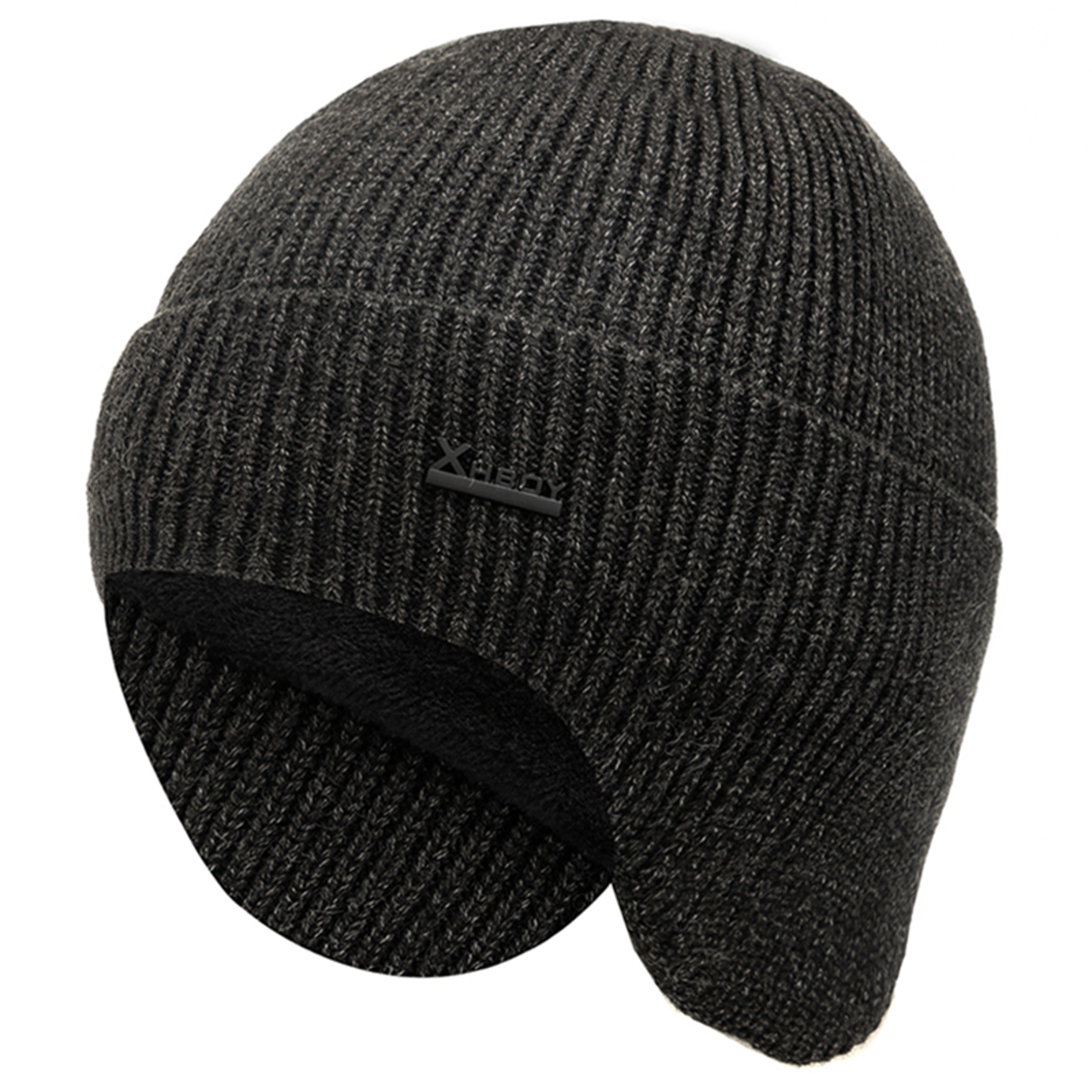 Men Winter Hat New, Soft Beanie Hat for Male, Fleece Warm Earflap Cap, Outdoor Thicken Ski Sports Knitted Hat – view 1
