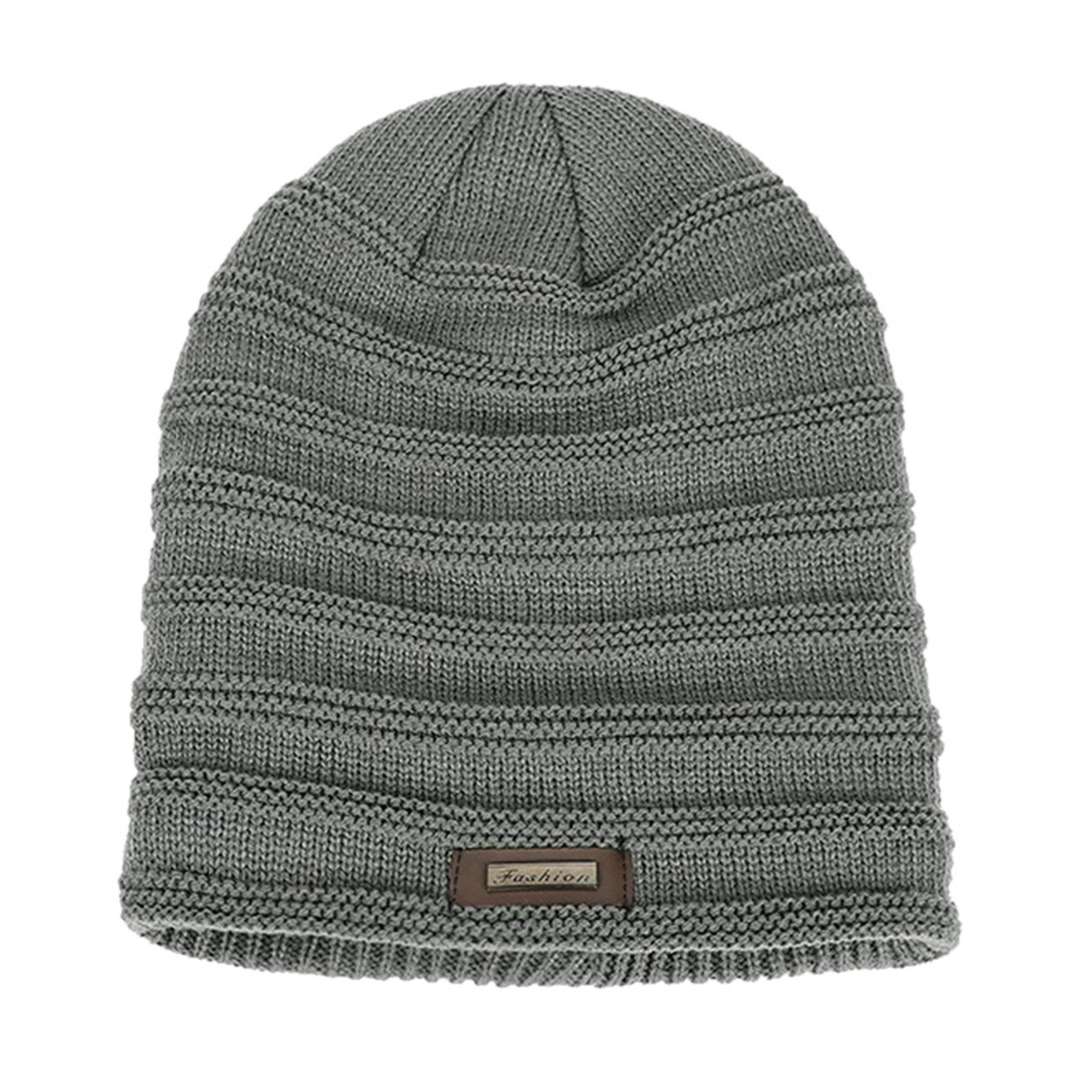 Thick Soft Stretch Hat, Unisex Fur Lined Beanie, Keep Warm Winter Hat, Fashionable Winter Cap for Men and Women – view 3