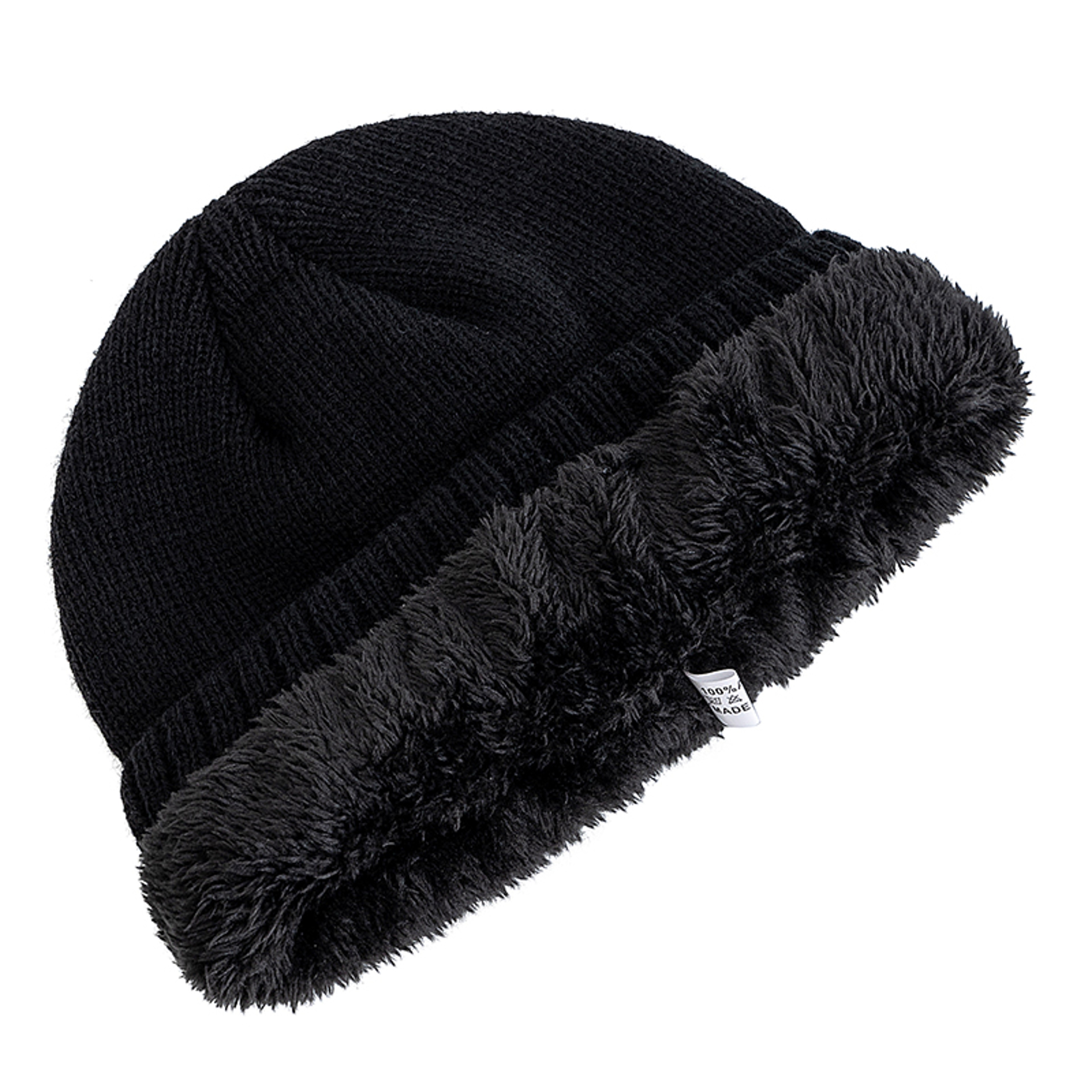 Winter Ski Knitted Beanie Hat, New Style Plush Fur Lined Warm Cap, Unisex Autumn Casual NY Printed Hat for Men Women – view 5