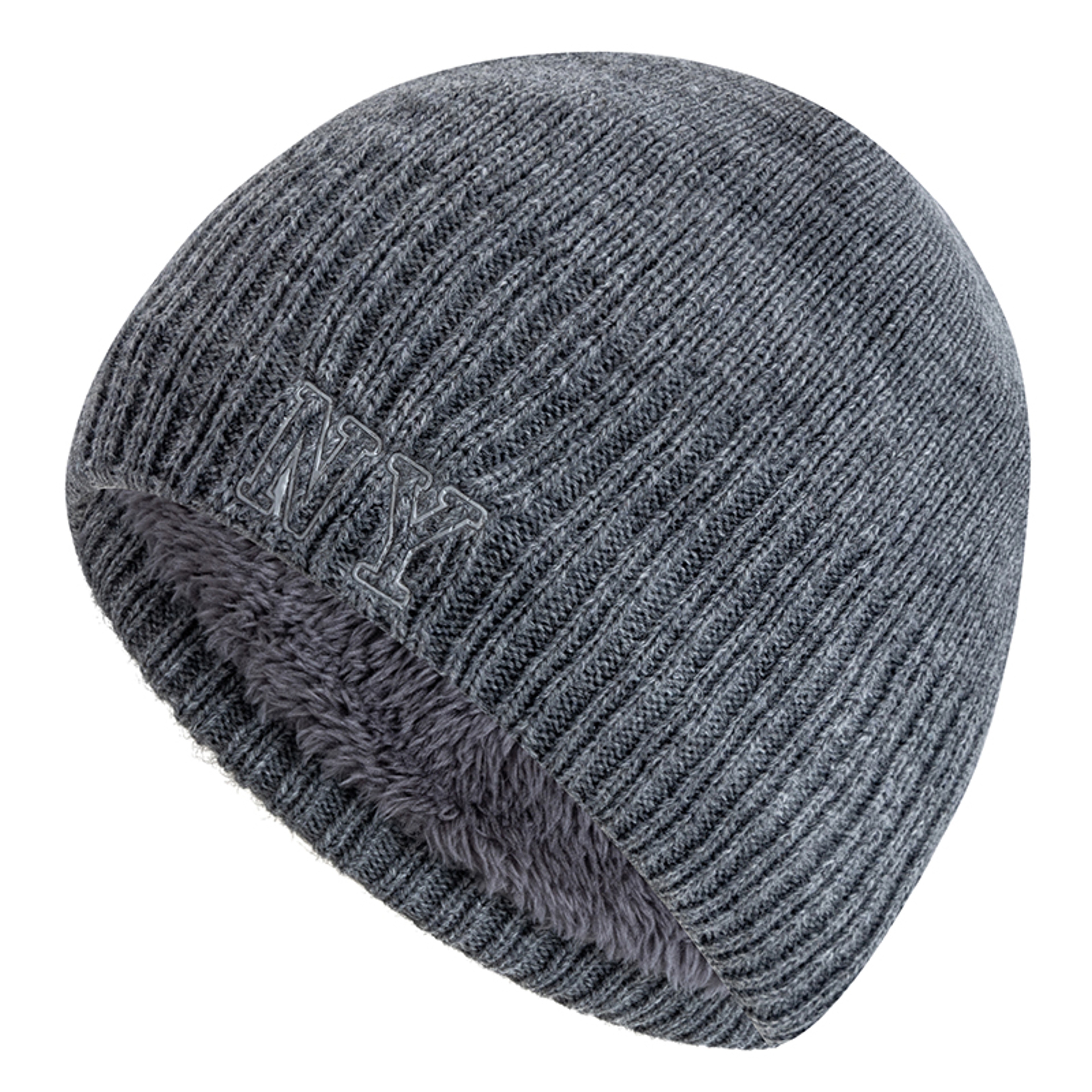 Winter Ski Knitted Beanie Hat, New Style Plush Fur Lined Warm Cap, Unisex Autumn Casual NY Printed Hat for Men Women – view 10