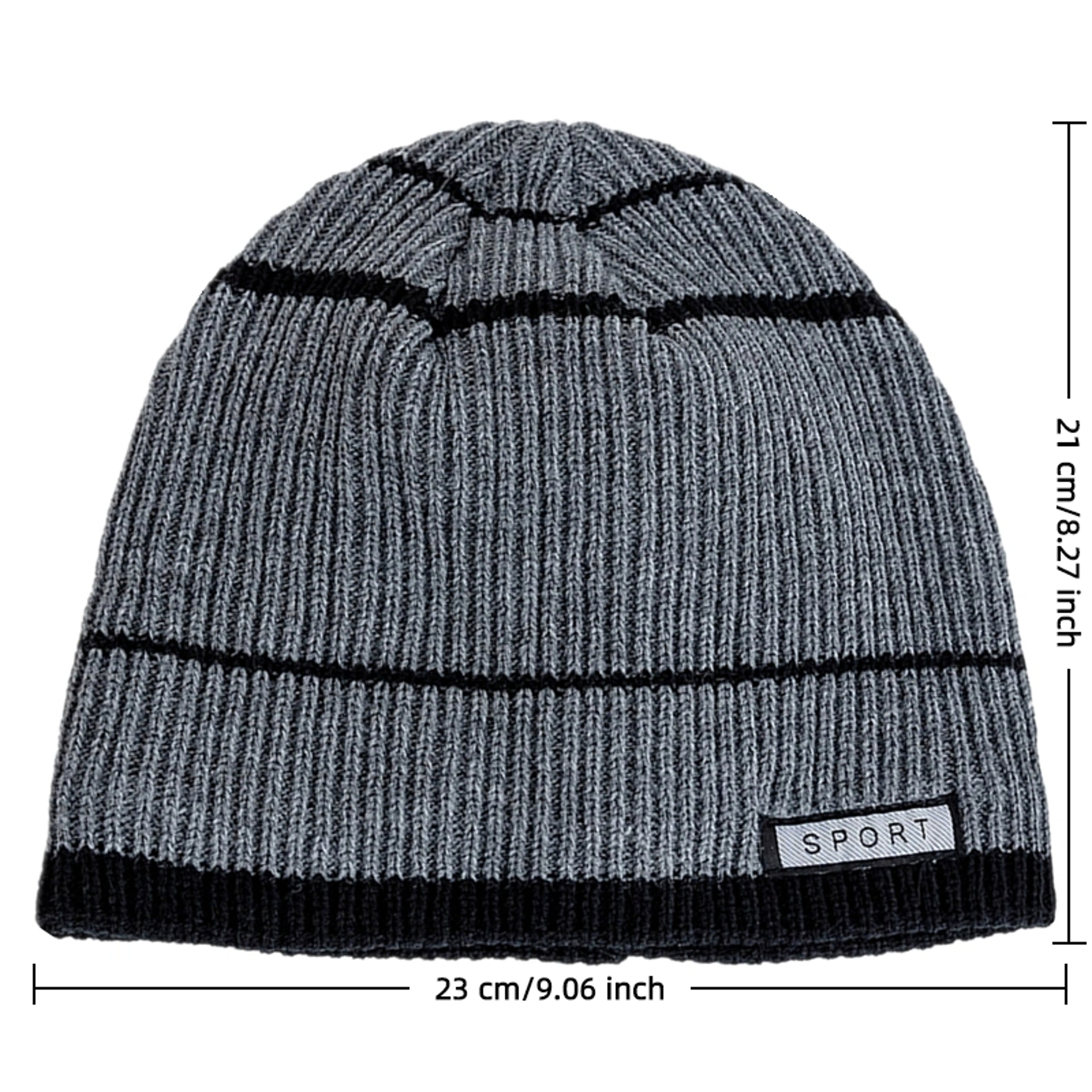 Winter Beanies for Men and Women, Unisex Warm Knitted Hat, Plush Fur Lined Streetwear Cap, Casual Designer Ski Hat – view 3