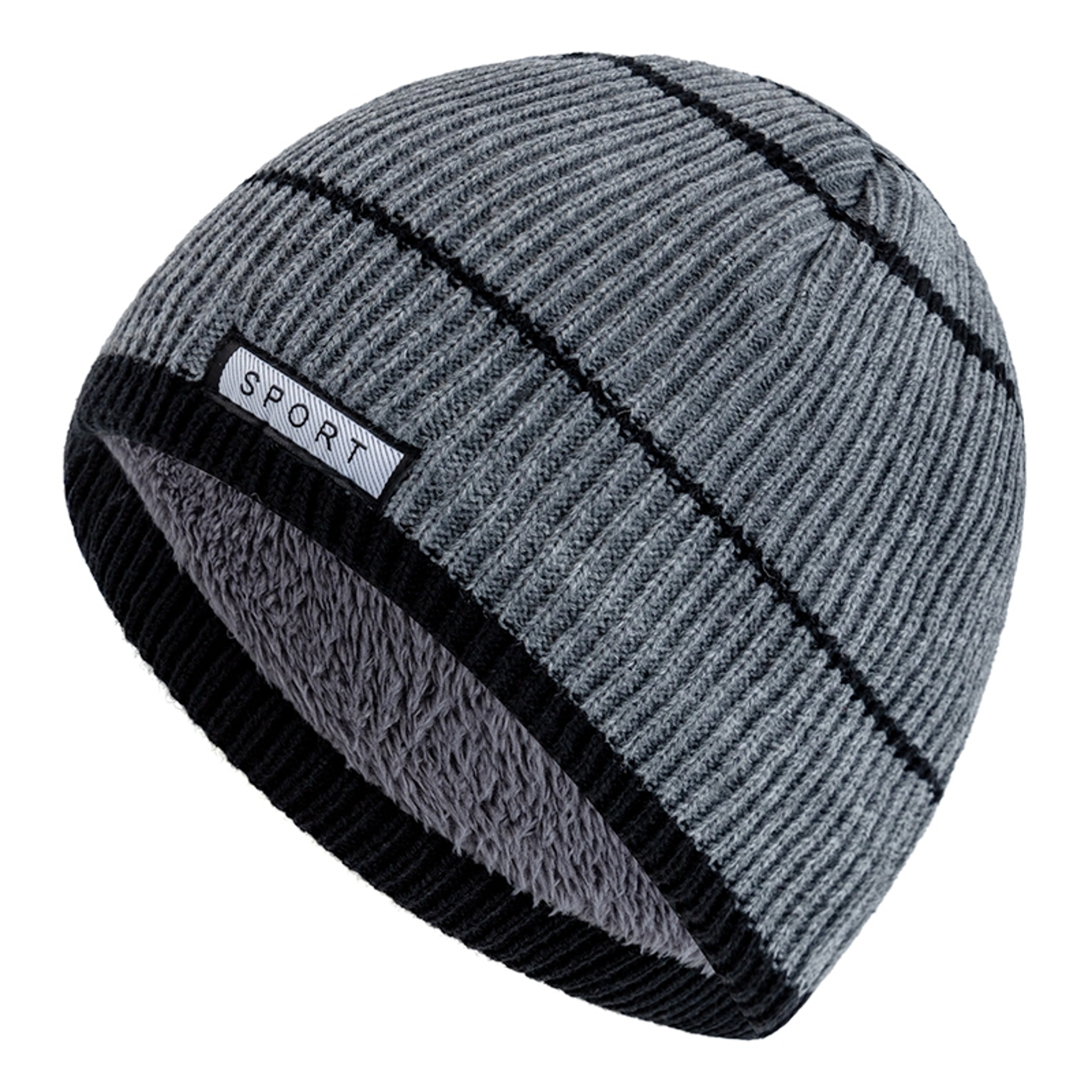 Winter Beanies for Men and Women, Unisex Warm Knitted Hat, Plush Fur Lined Streetwear Cap, Casual Designer Ski Hat – view 7