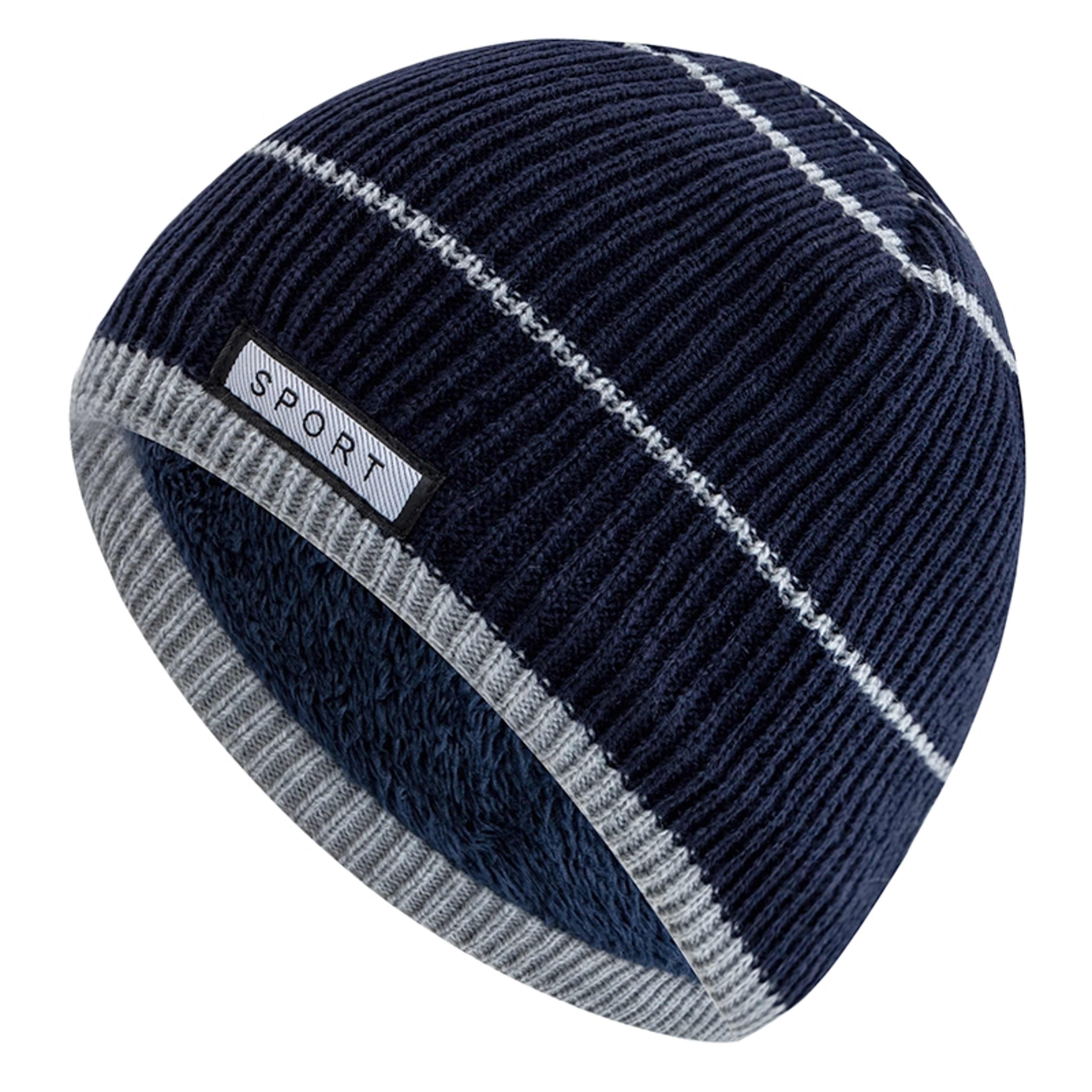 Winter Beanies for Men and Women, Unisex Warm Knitted Hat, Plush Fur Lined Streetwear Cap, Casual Designer Ski Hat – view 8