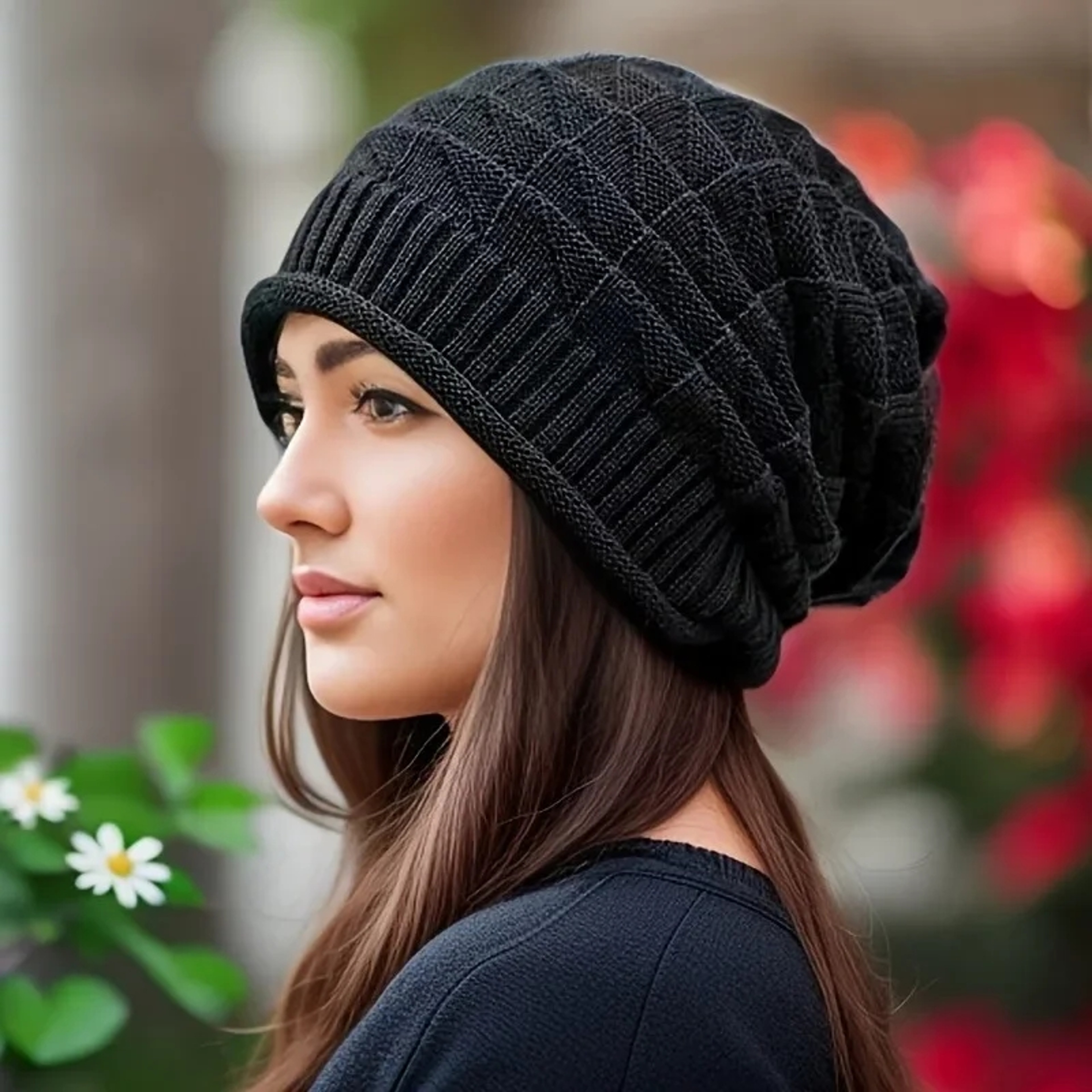 Casual Street Autumn Daily Beanies, Hot Sale Long Size Winter Hat, For Men & Women Solid Bonnet Cap – view 2