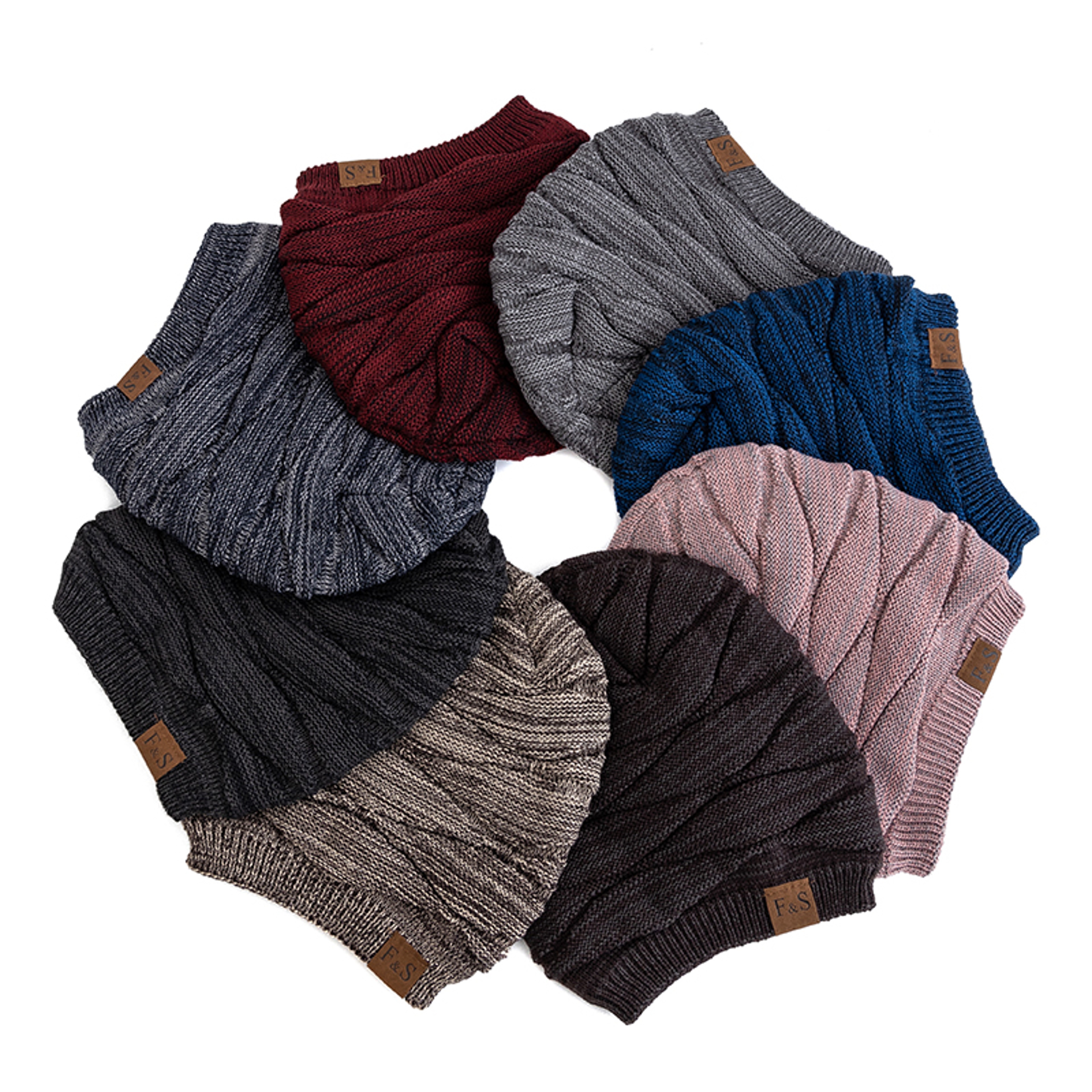 Warm Fleece Lined Beanie Cap New Unisex Slouchy Winter Hats Men Women Casual Label Decor 4