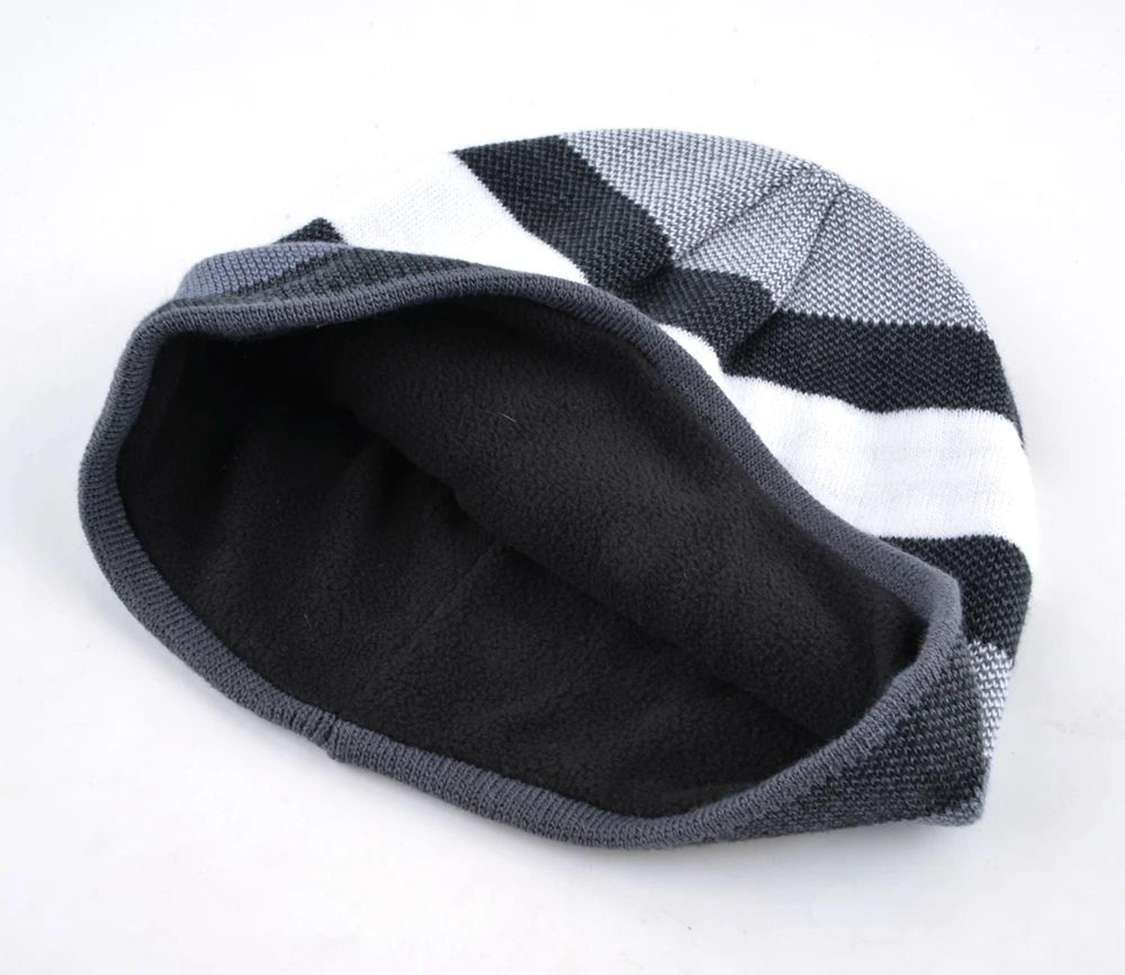Knitted Wool Hat Mens Skullies Hat Winter Beanie Bonnet Thicker Stripe Skis Sports Beanies Plus Vel