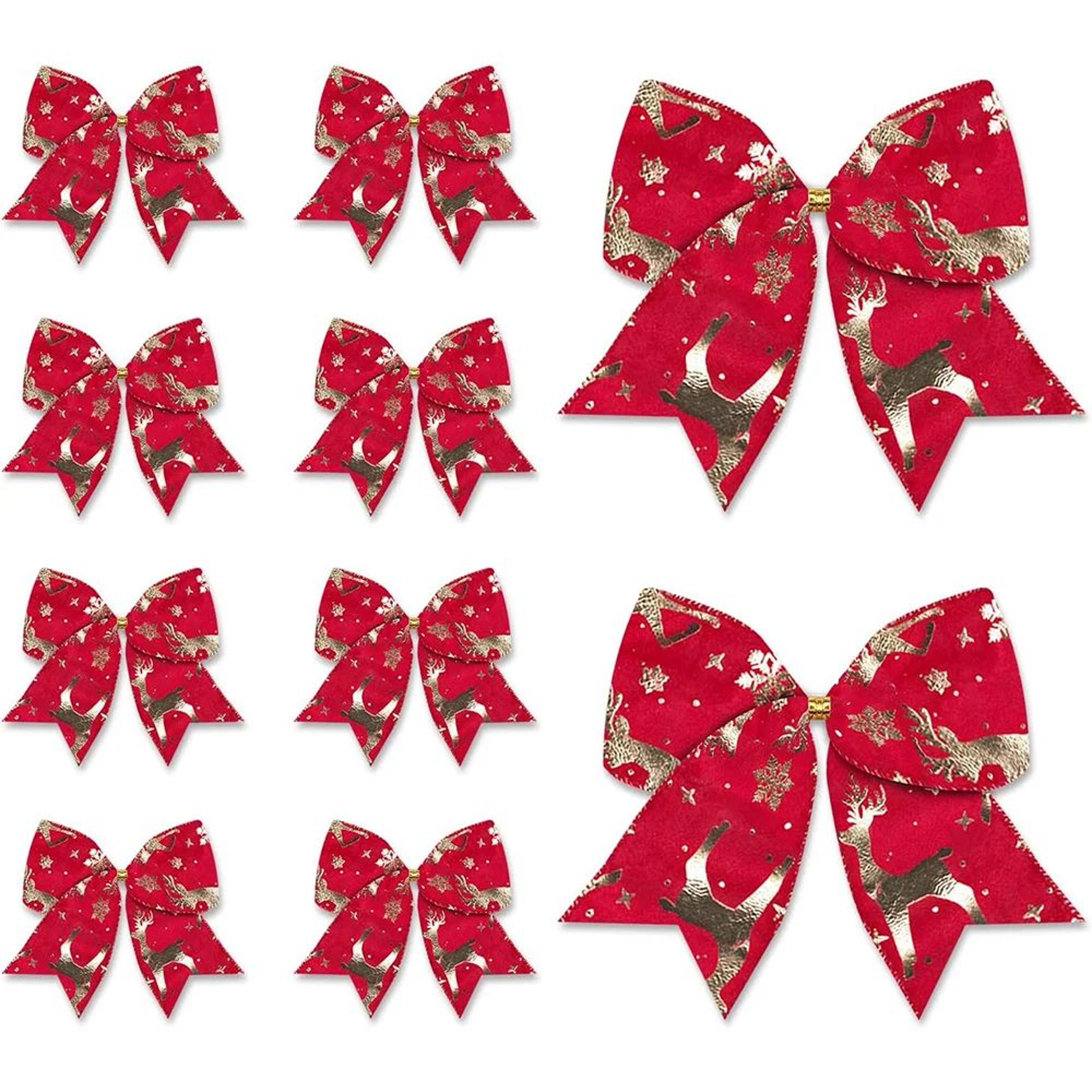 Red Velvet Christmas Bows Xmas Tree Decor Bow Holiday Wreath Burlap Craft Bow Winter New Year Decor 0