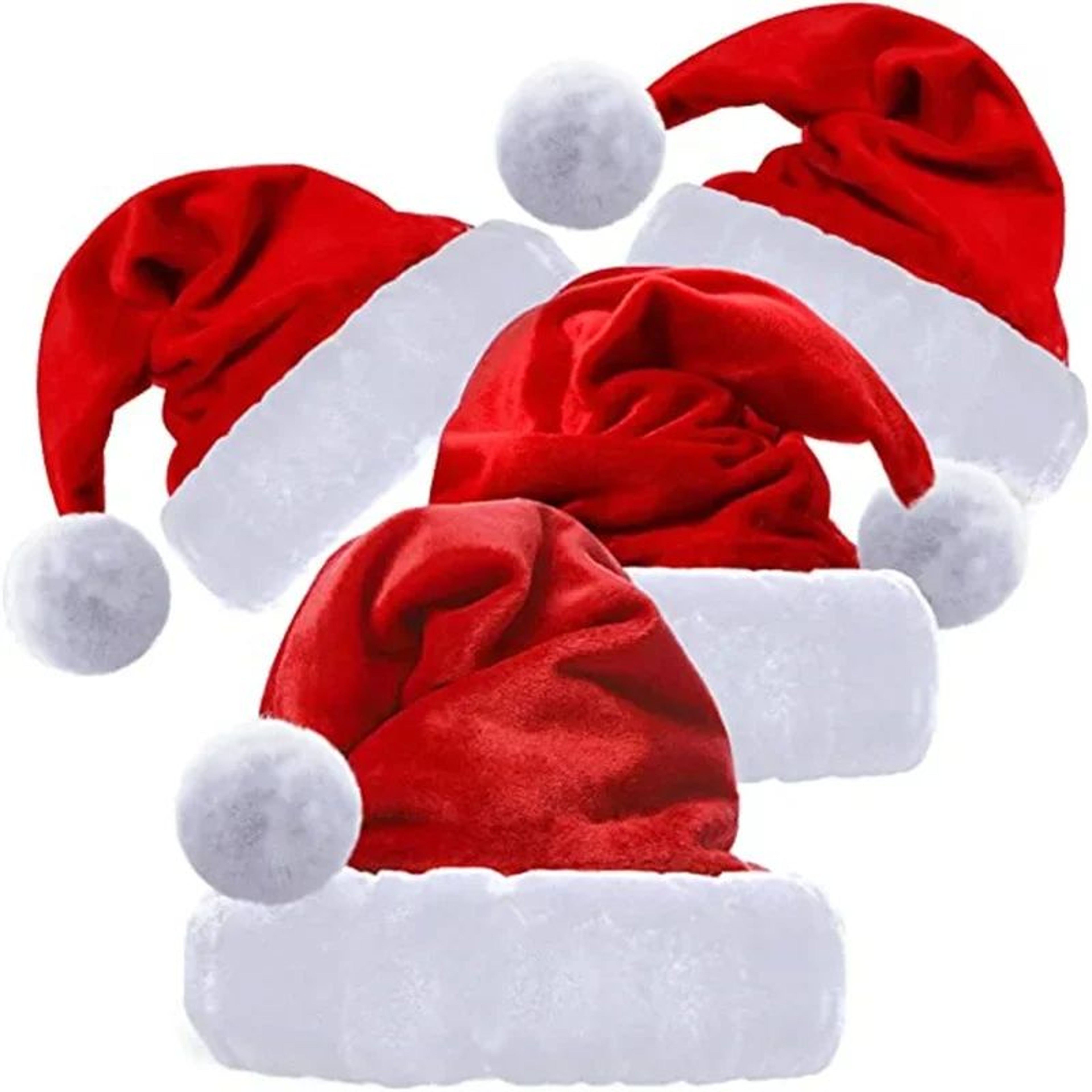 Santa Claus Red Short Plush Hat High Quality Christmas Xmas Soft Hat Merry Noel Decor Gift Happy Ne 0