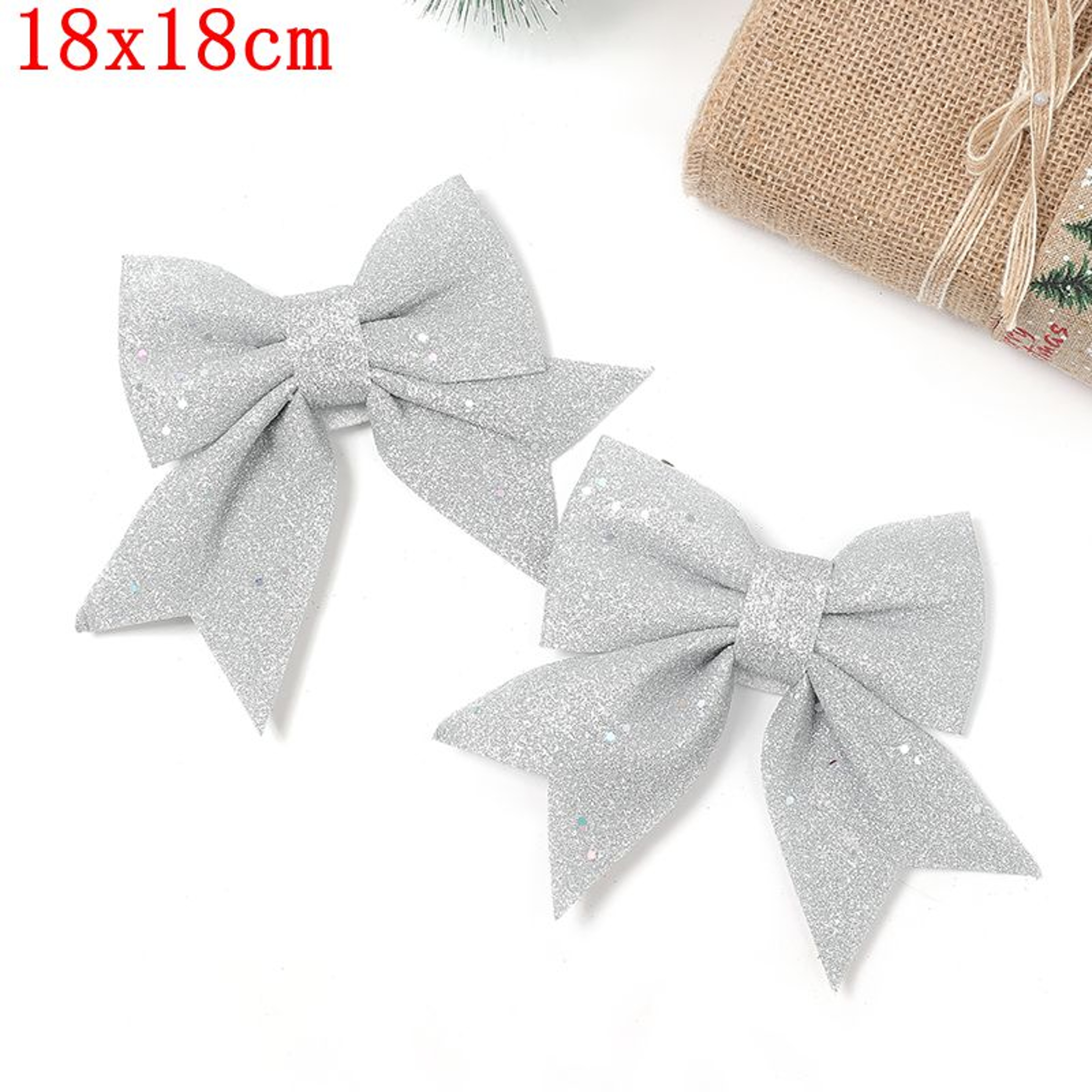 Glitter Bows Christmas Tree, Bowknot Ornaments, Party Xmas Decoration, Home Happy New Year Navidad Decoration – view 9