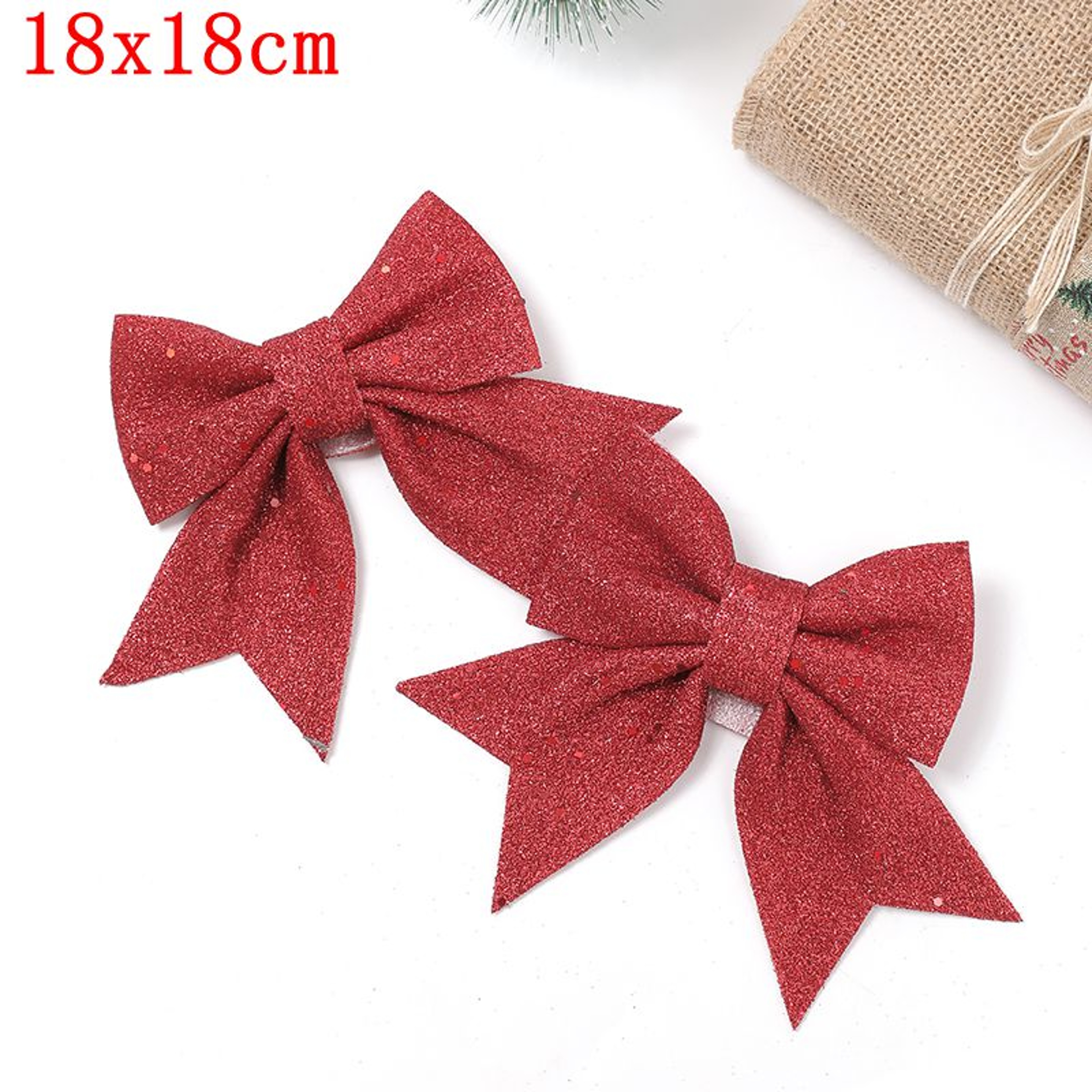 Glitter Bows Christmas Tree, Bowknot Ornaments, Party Xmas Decoration, Home Happy New Year Navidad Decoration – view 11