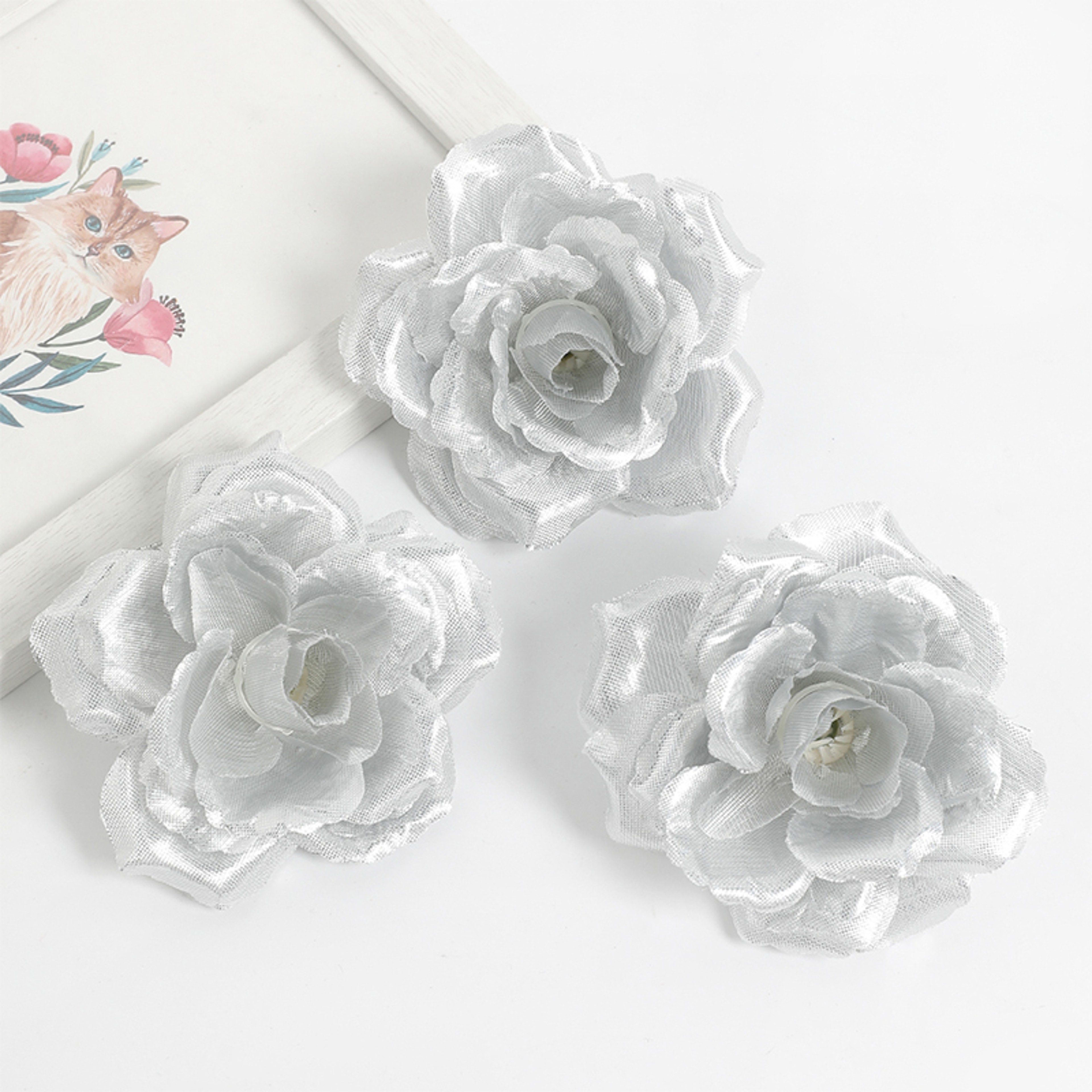 Fake Rose Flowers, Artificial Bulk Roses for Wedding Party, Home Room Halloween Thanksgiving Christmas Decor – view 11