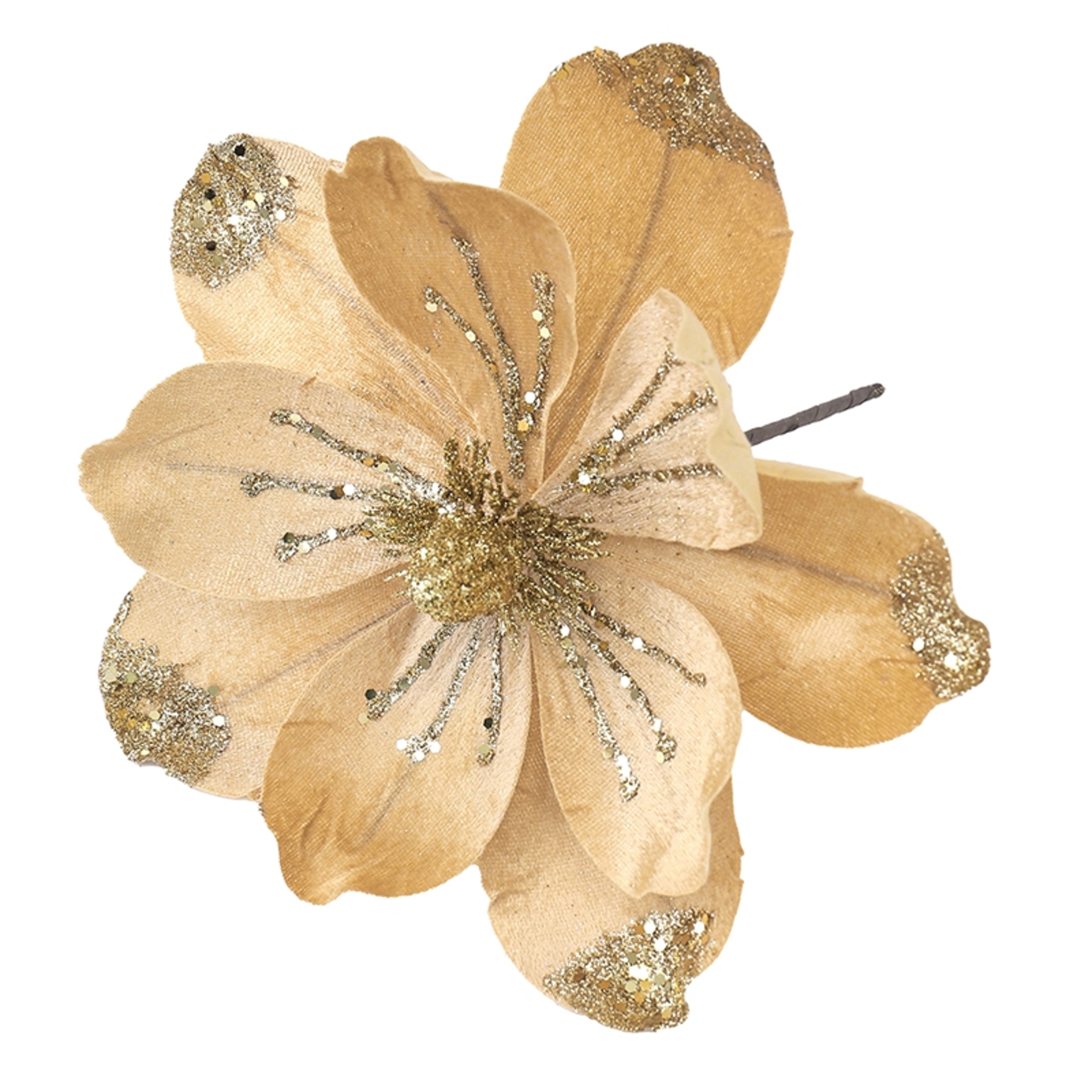 Christmas Flowers Bouquet, Velvet Artificial Magnolia, Home Room Decoration, Christmas Tree Ornaments, New Year Gift – view 9