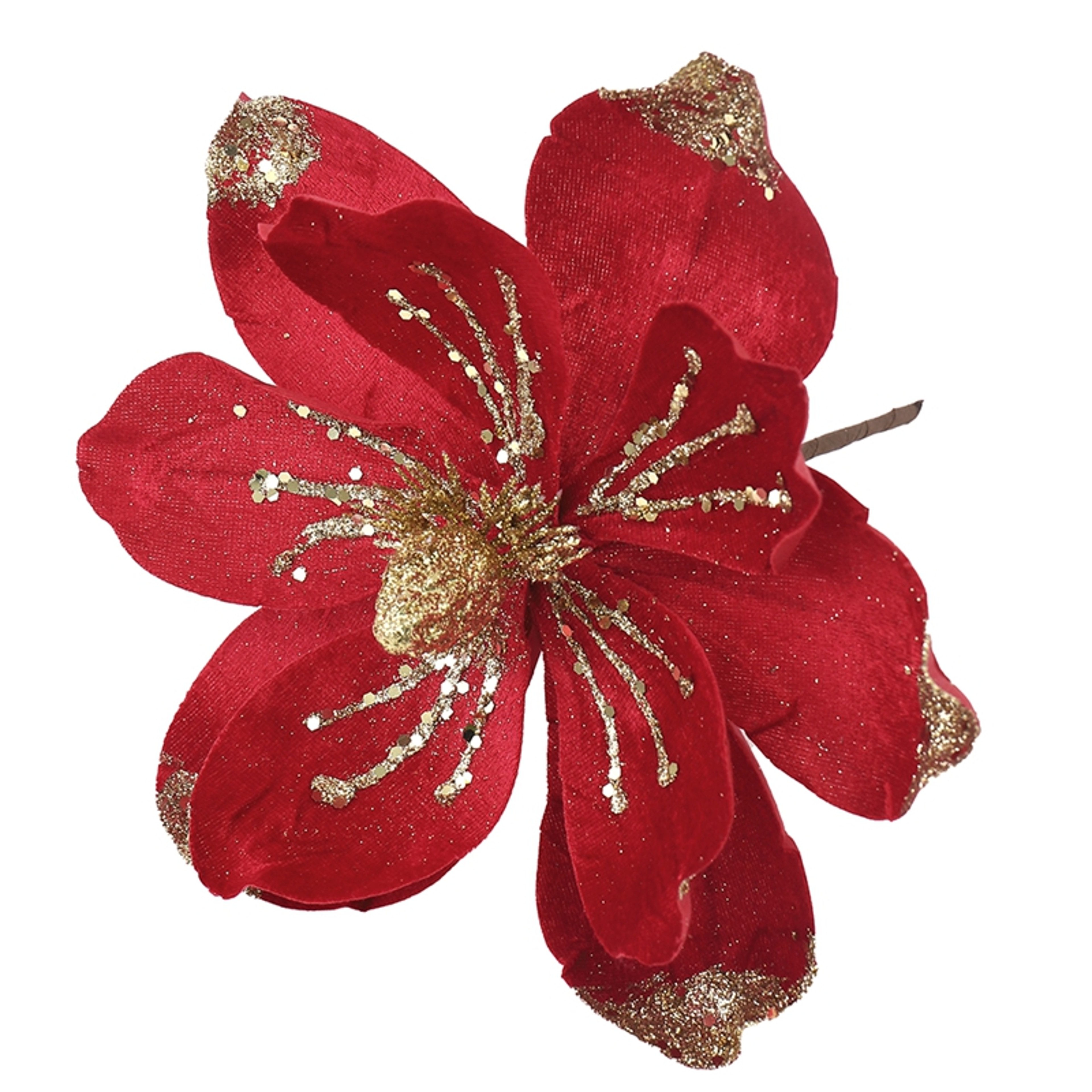 Christmas Flowers Bouquet, Velvet Artificial Magnolia, Home Room Decoration, Christmas Tree Ornaments, New Year Gift – view 10
