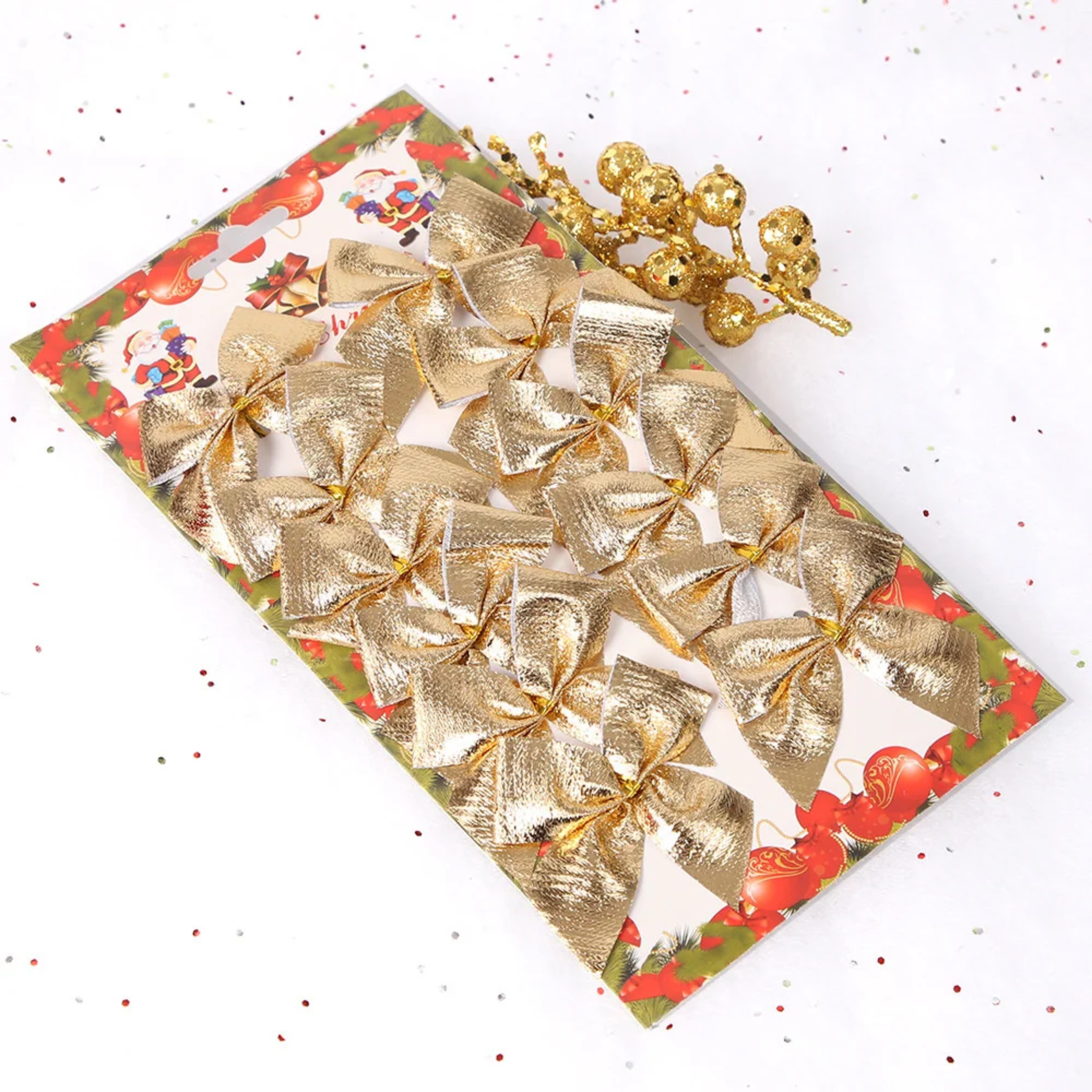 Red, Gold, Silver Christmas Bows Decor, Bowknot Ornament, Xmas Tree Decorations, Home Christmas, New Year Party Decor – view 10