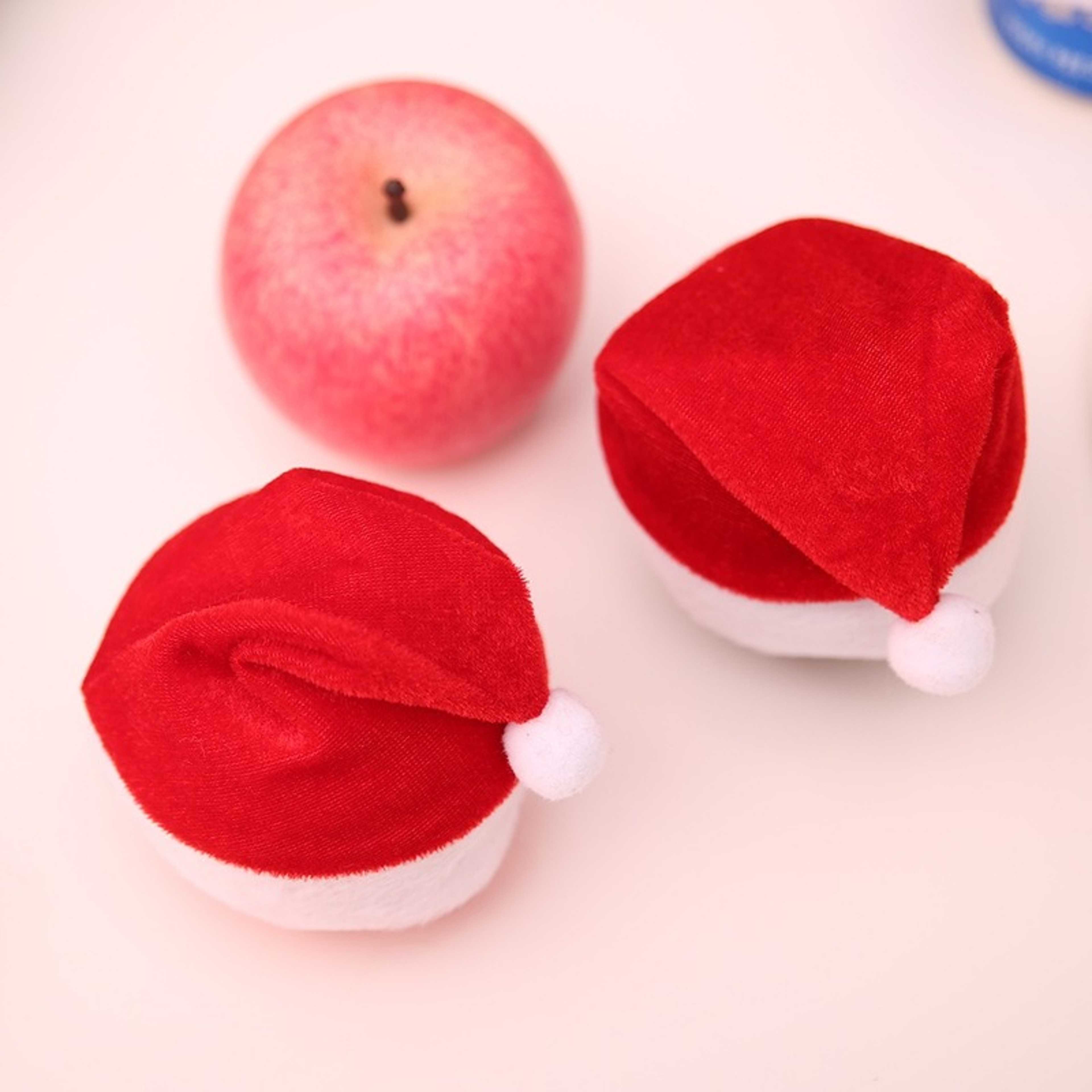 Christmas Gift Caps, Mini Santa Claus Hat, Xmas Wine Bottle Caps, Apple Bag Hat, Tree Ornament – view 2