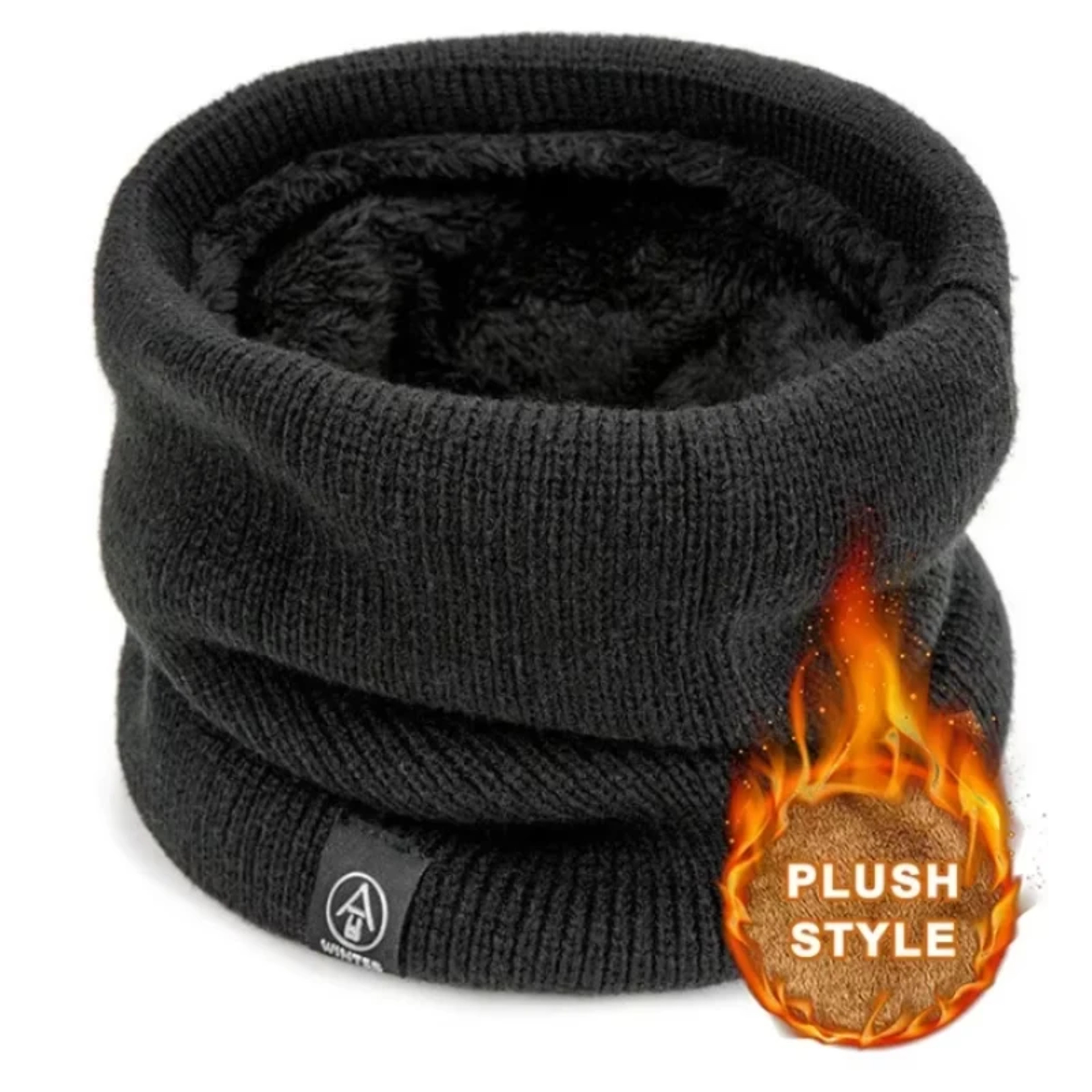 Plush Windproof Winter Neck Gaiter, Warm Knitted Scarf, Running Men Women Tube Scarf, Cold-proof Outdoor Sport Skiing – view 5