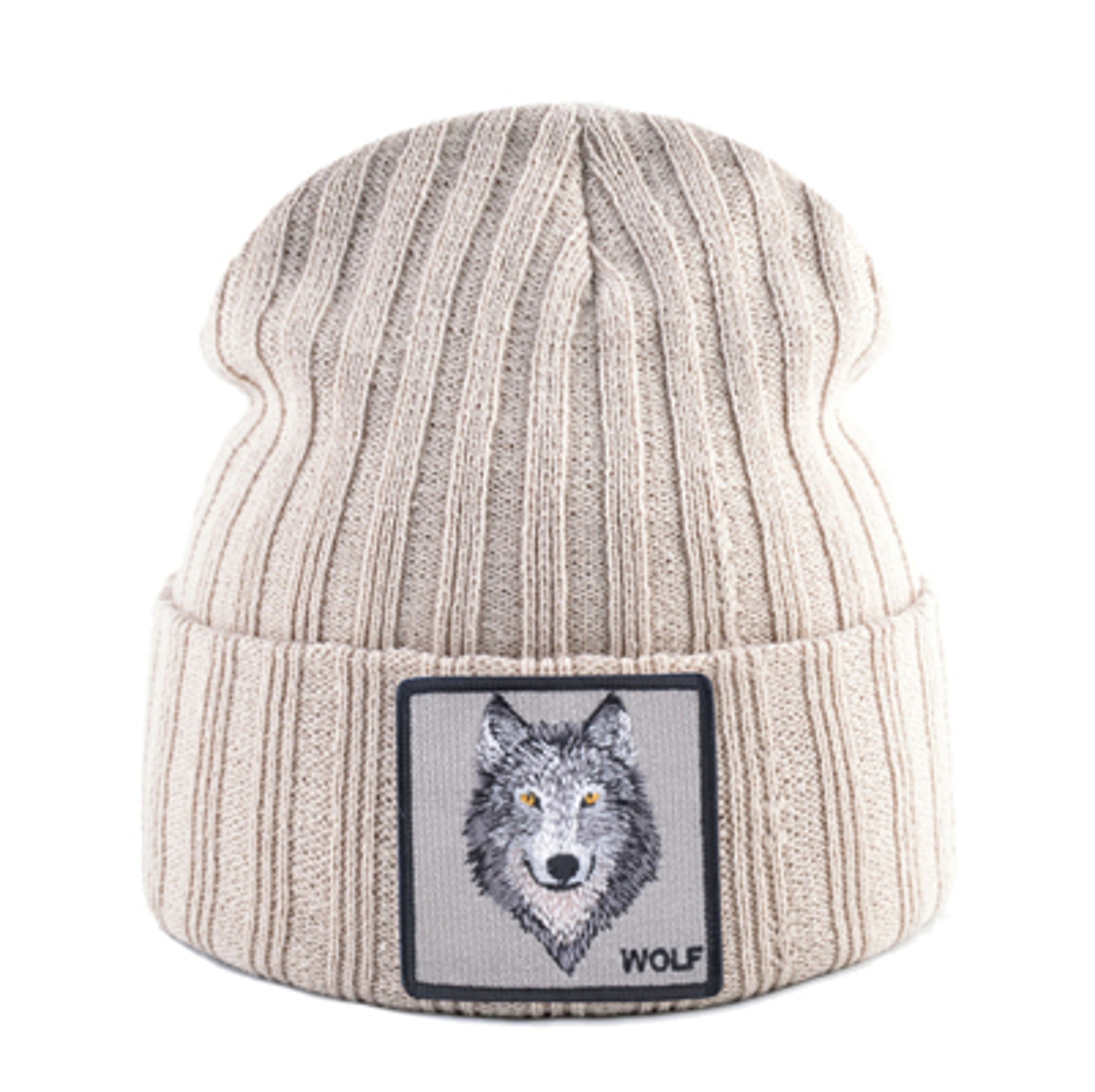Unisex Knitting Streetwear, Hip Hop Bonnet Caps, New Fashion Knitted Hats For Men, Women Wolf Pattern Skullies – view 9