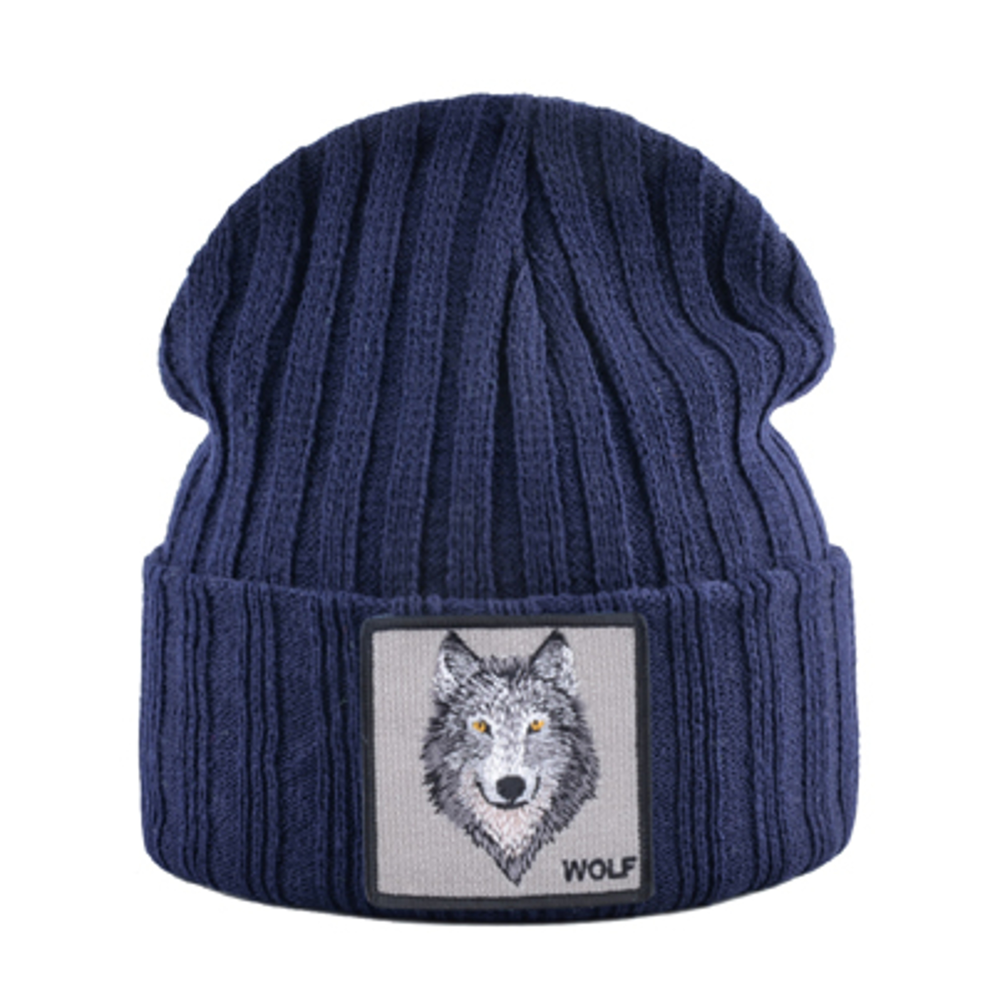 Unisex Knitting Streetwear, Hip Hop Bonnet Caps, New Fashion Knitted Hats For Men, Women Wolf Pattern Skullies – view 11