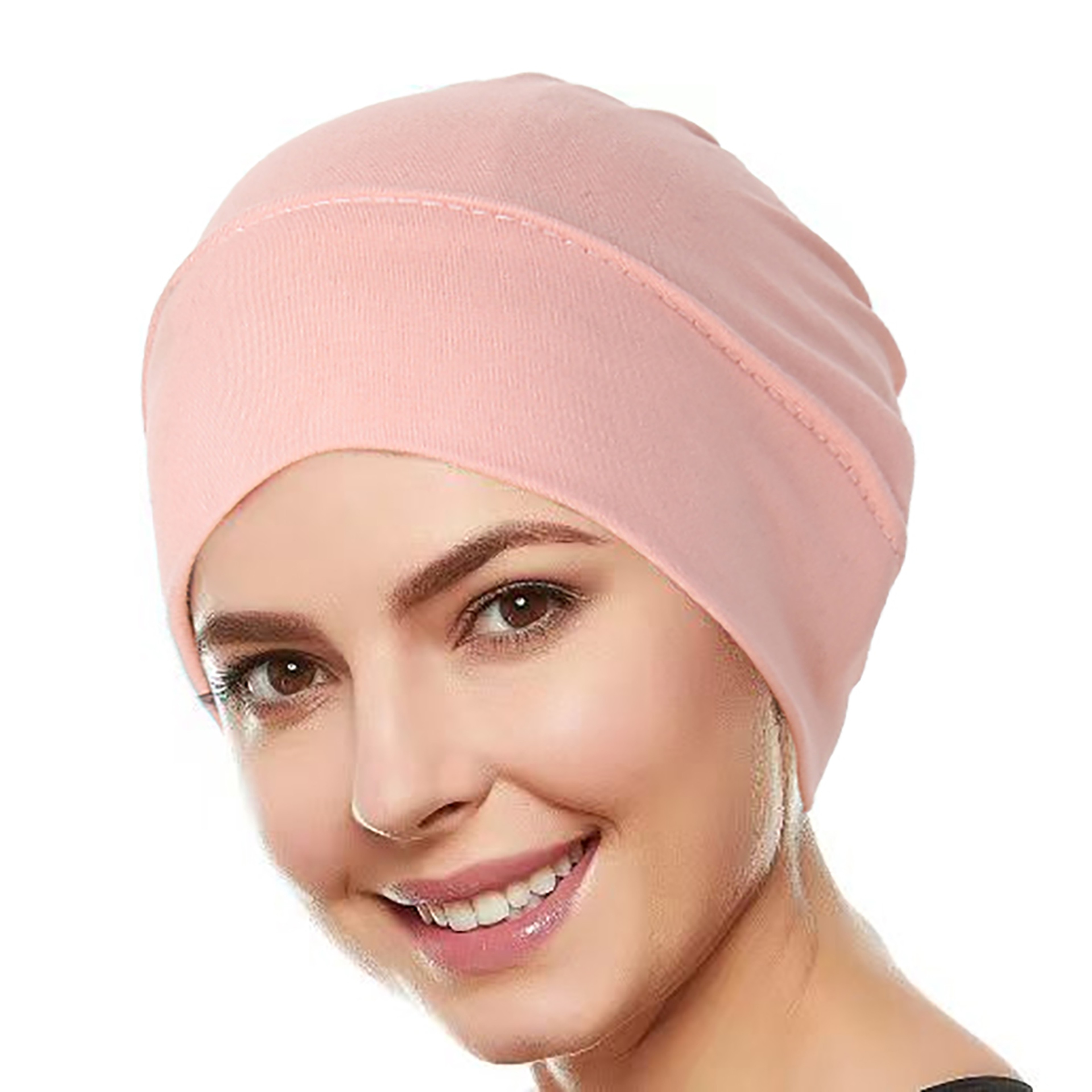 Muslim Hijab Caps Wrap Head, Ramadan Solid Color Women, Soft Elastic Turban Chemo Cap – view 2