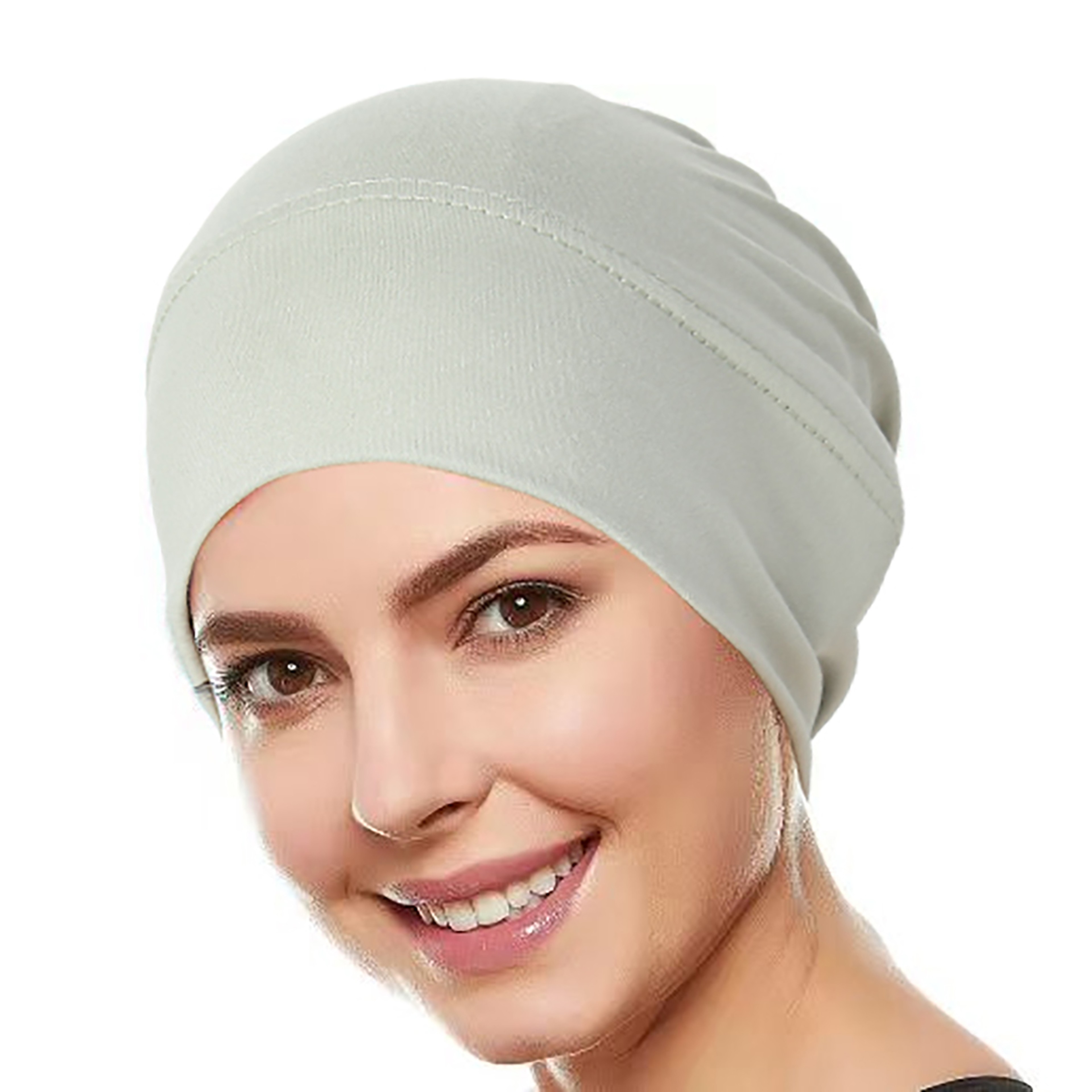Muslim Hijab Caps Wrap Head, Ramadan Solid Color Women, Soft Elastic Turban Chemo Cap – view 17