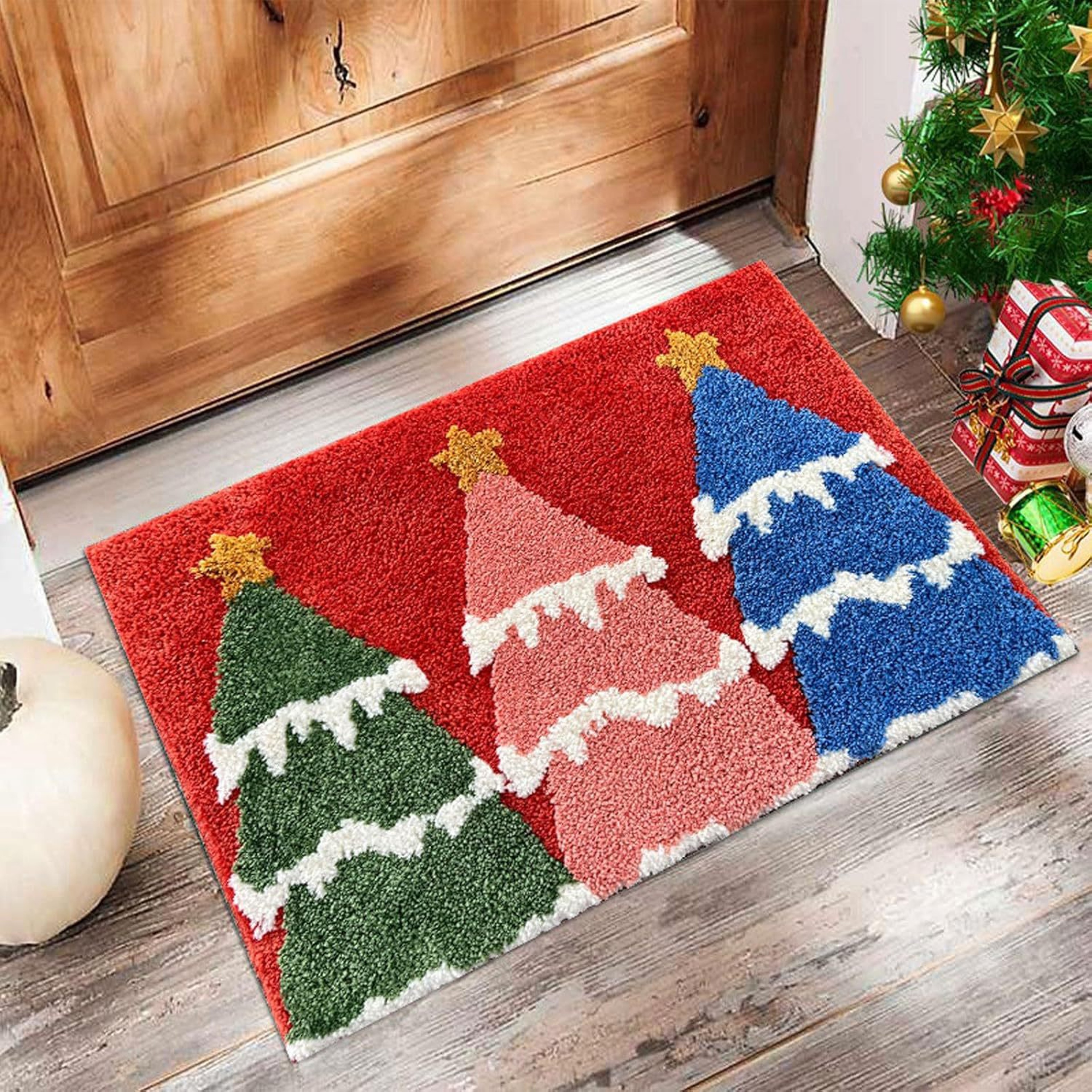 Merry Christmas Door Mat Santa Claus Carpet Outdoor Decorations For Home Navidad Xmas Ornament Holi