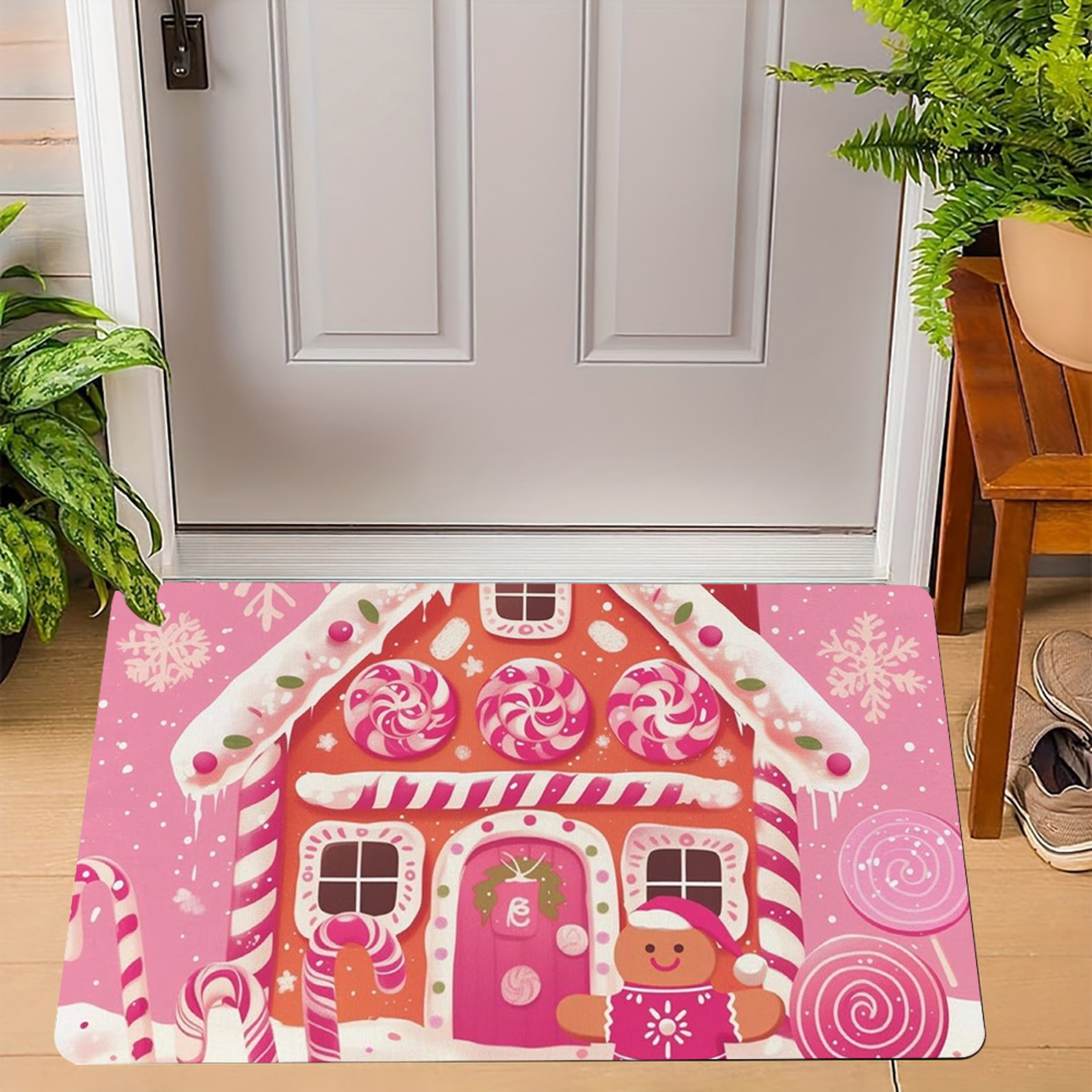 Christmas Welcome Entrance Doormat Home Decor Carpet Indoor Outdoor Floor Mat Living Room Bedroom B