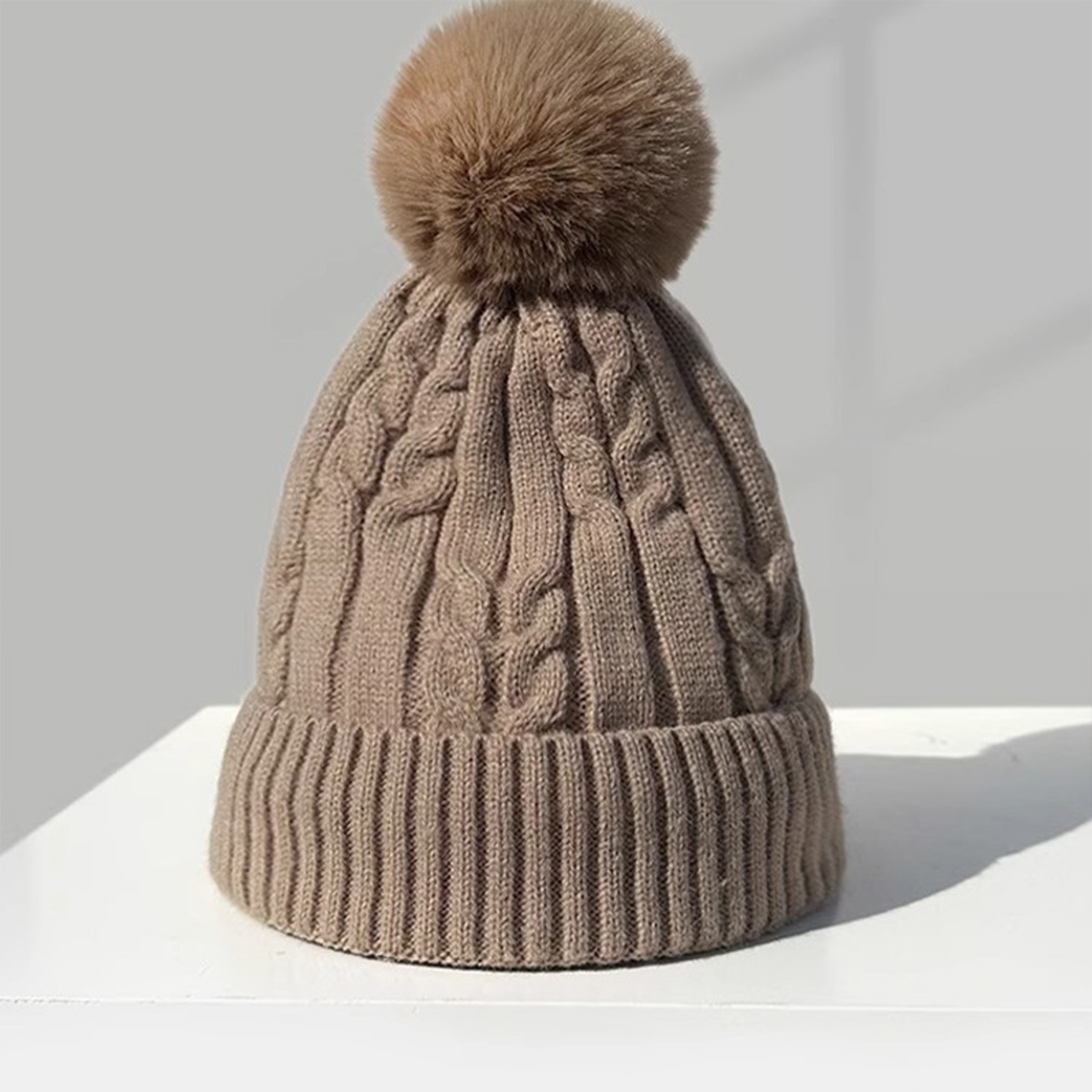 Plush Thickened Cap, Women Warm Beanie Hat, Men's Winter Ski Hat, Ear Protection, Warm Knit Hat, Women's Winter Headwear – view 4