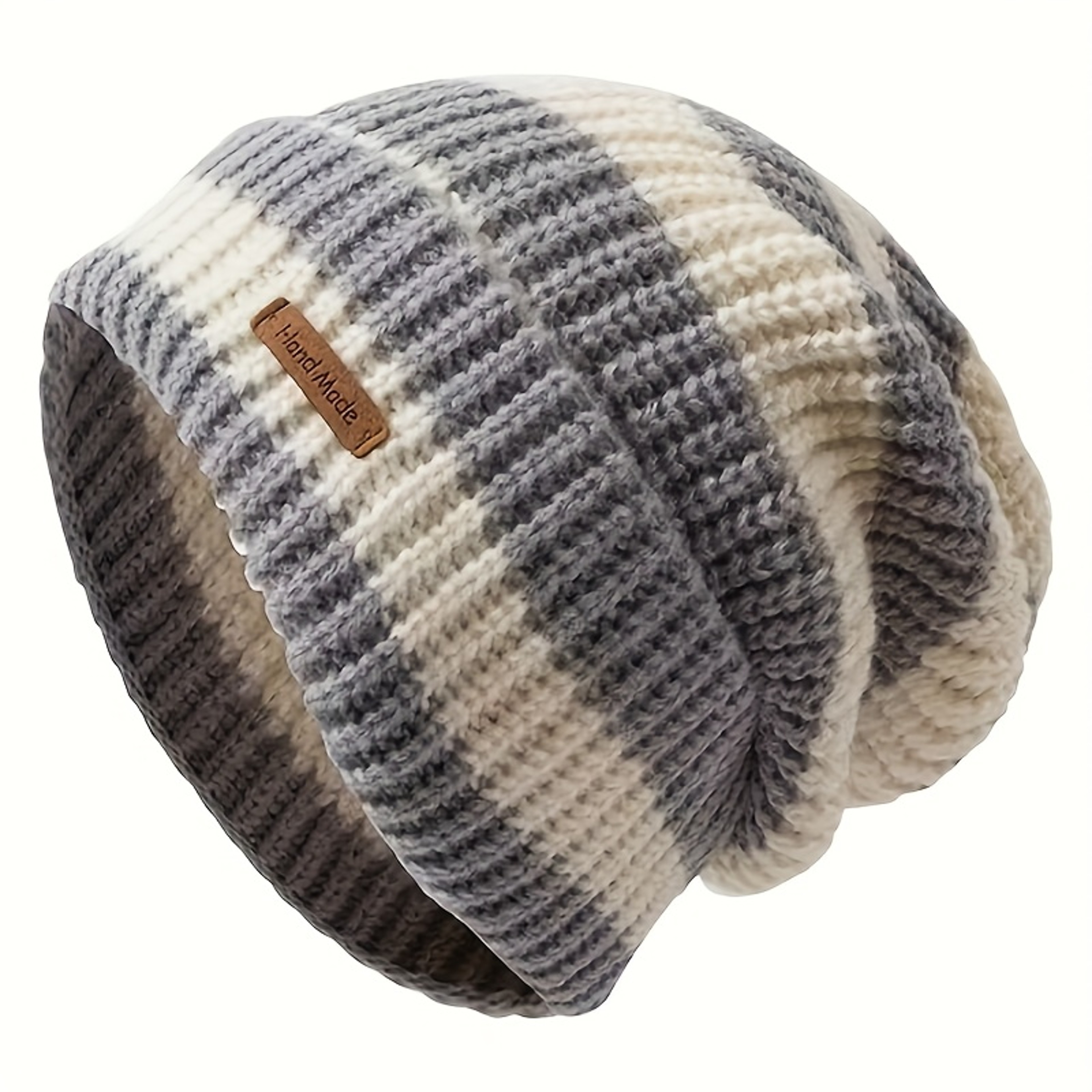 Trend Lightweight Hat For Men Women, Korean Fashion Striped Knitted Hat, Warm Windproof Autumn Winter – view 10