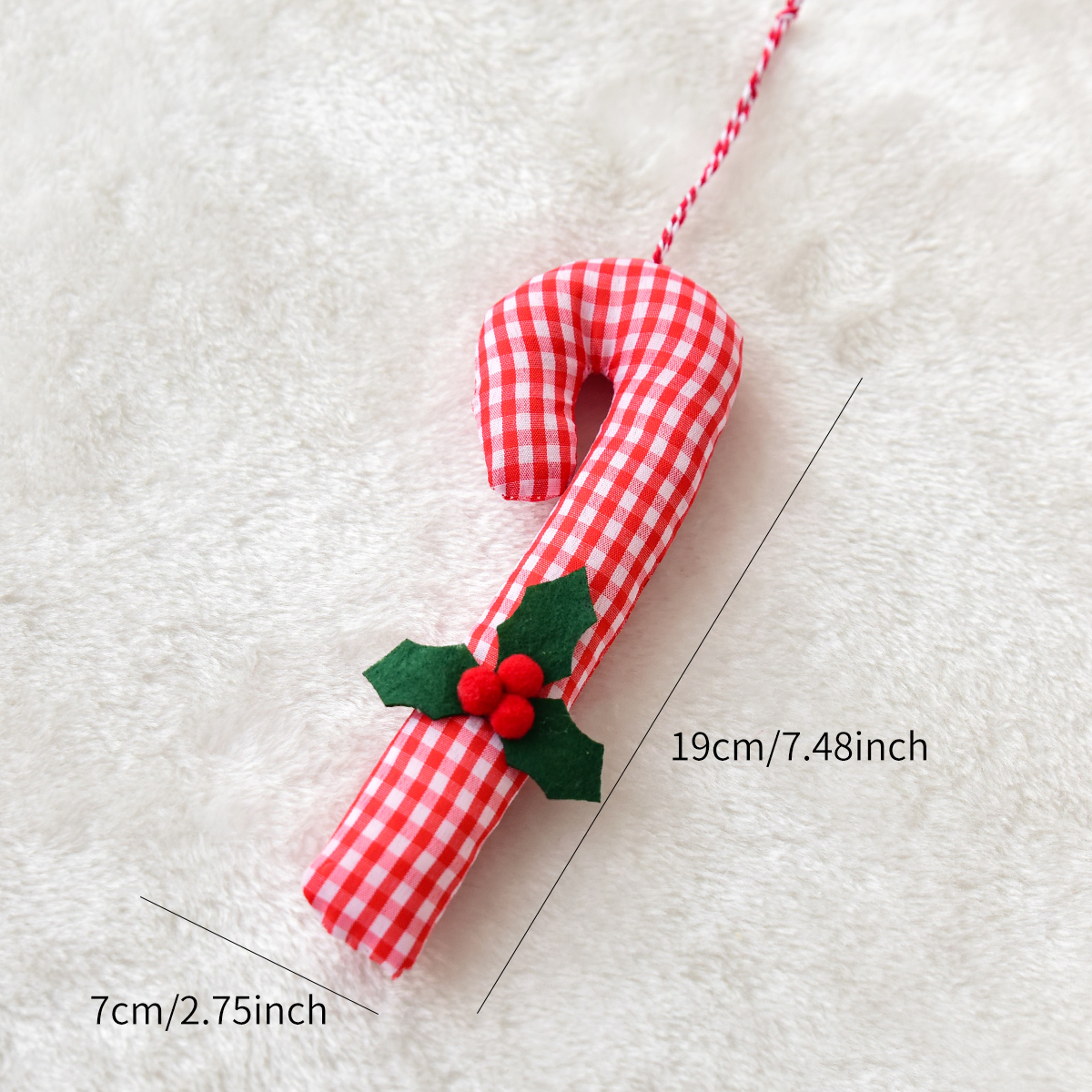 Hanging Christmas Tree Decoration Red Berries Walking Stick Festive Shooting Props Unique Christmas 9