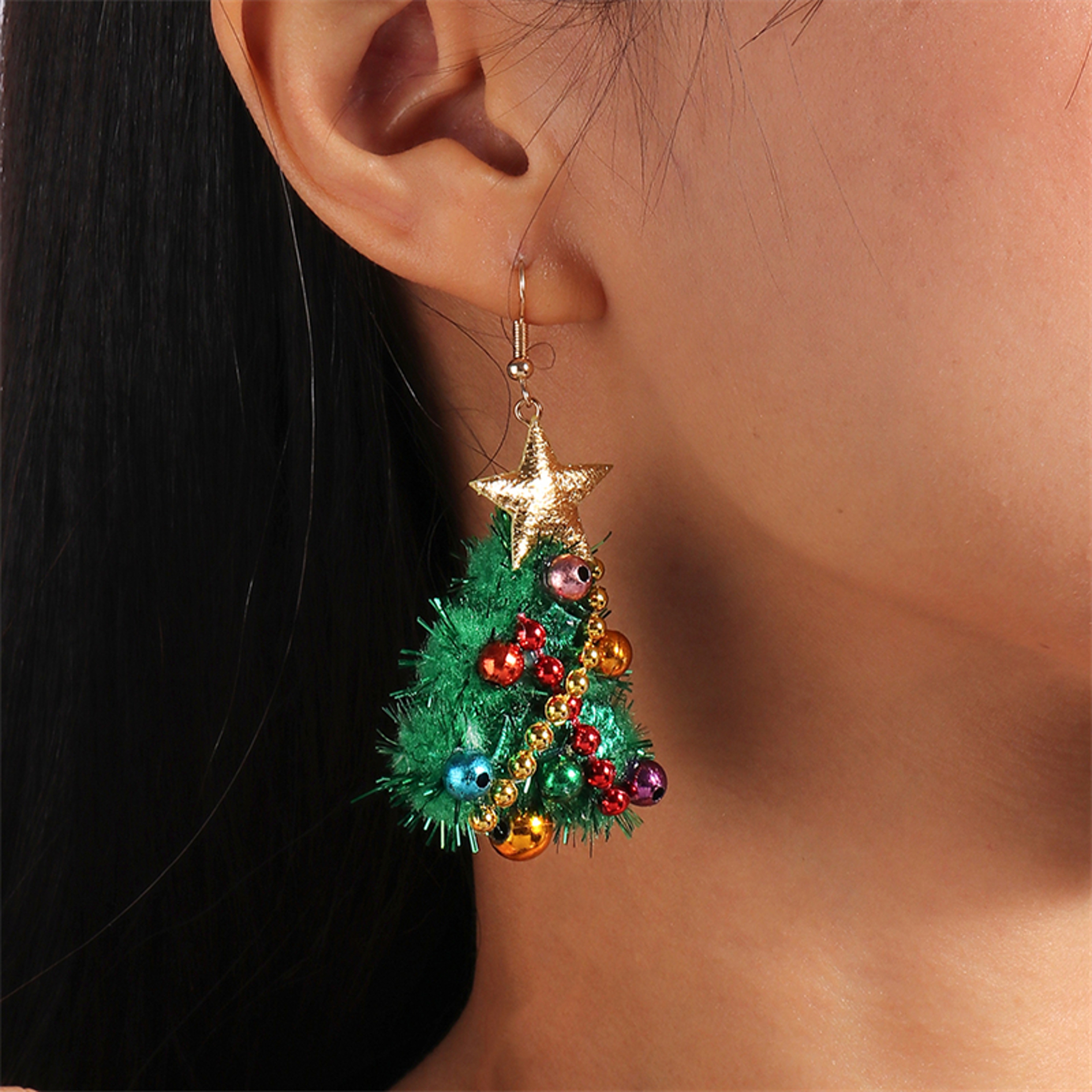 Merry Christmas Drop Earrings New Fashion Mix Styles Santa Deer Christmas Tree Dangle Earrings For  1