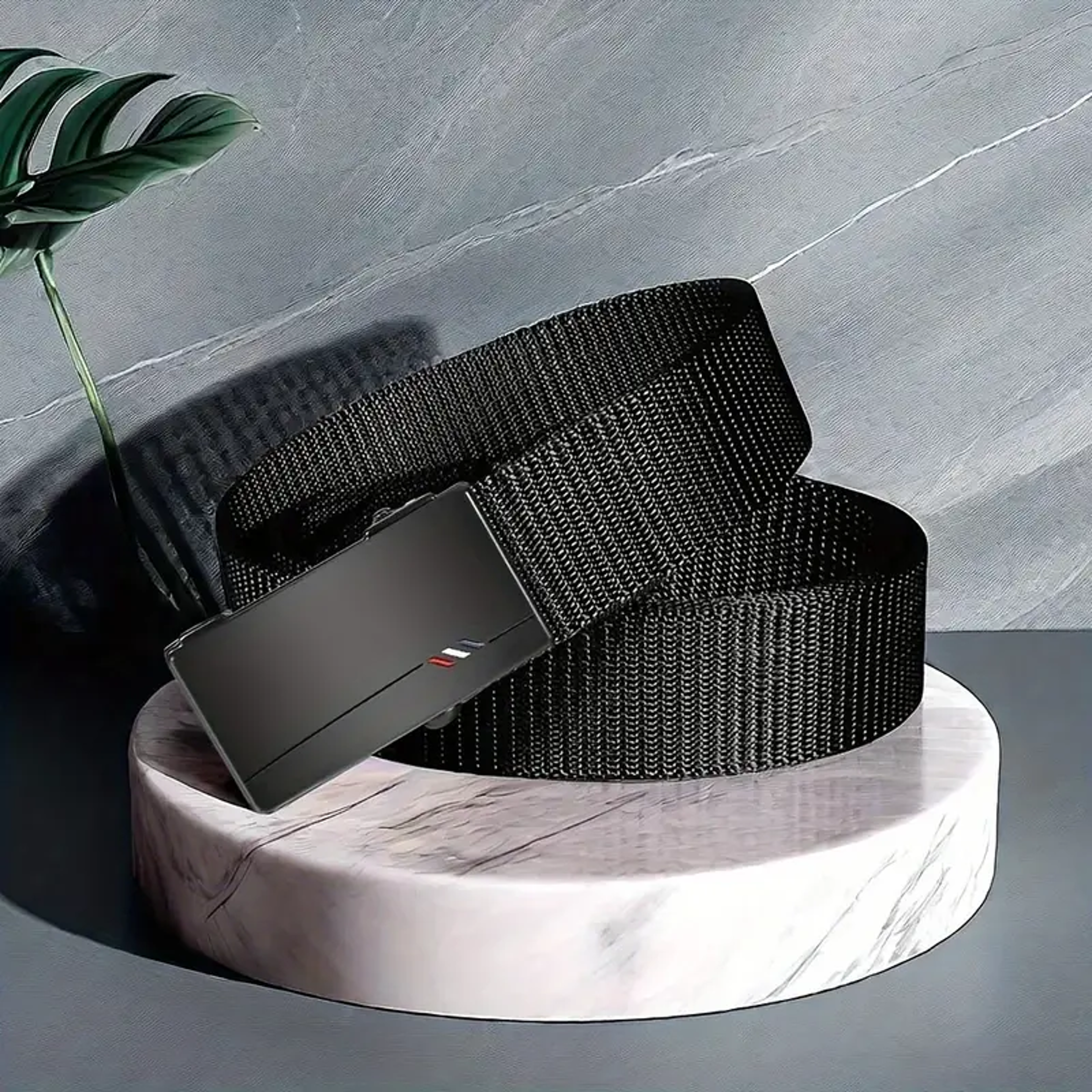 Outdoor Mens Belt Quick Release Toothless Belt Sports Belt Automatic Buckle Black Quality Belt 2